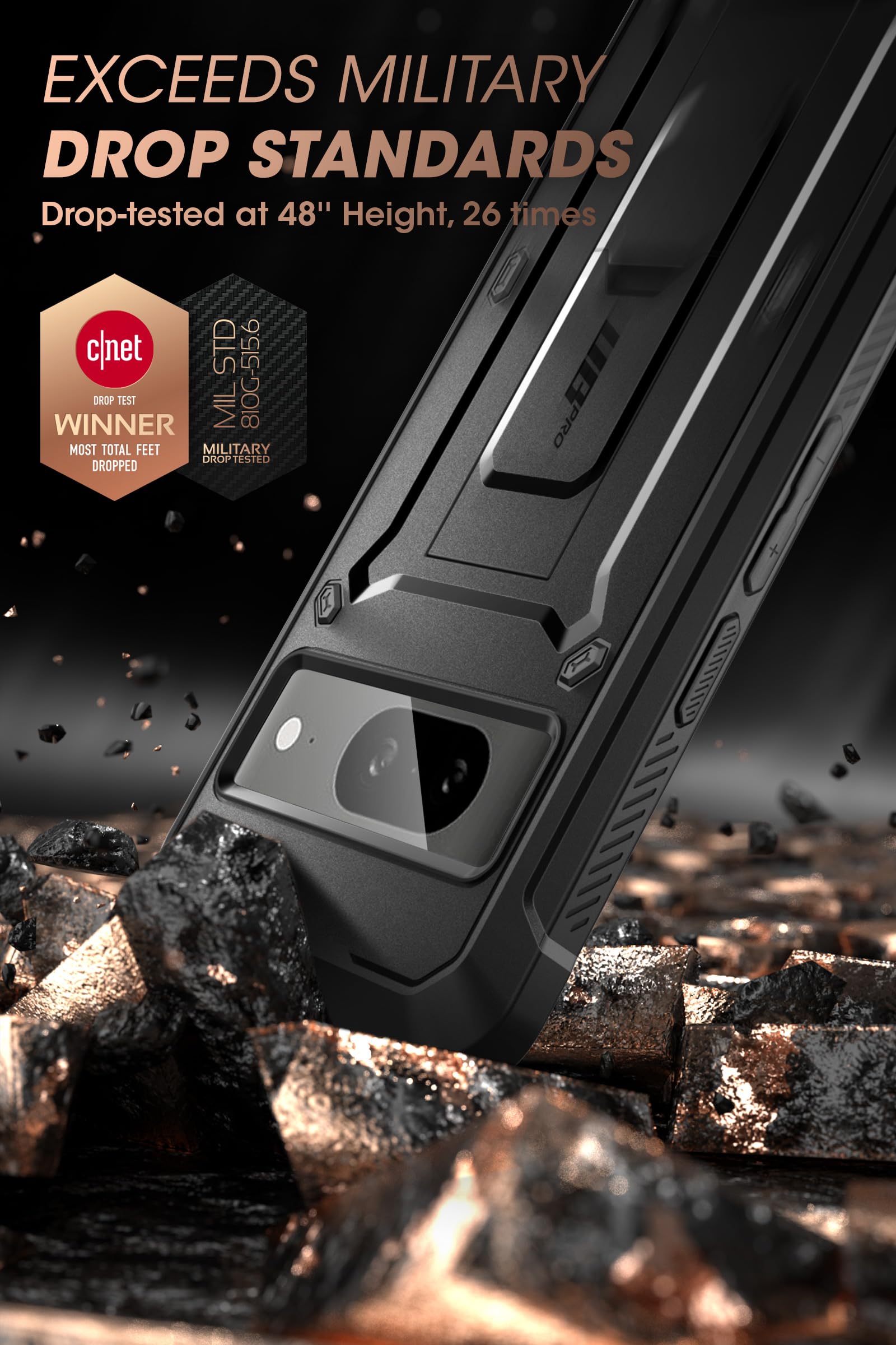 Foto 3 | Funda De Teléfono Supcase Unicorn Beetle Pro Con Soporte Para Google Pixel 8a - Venta Internacional.
