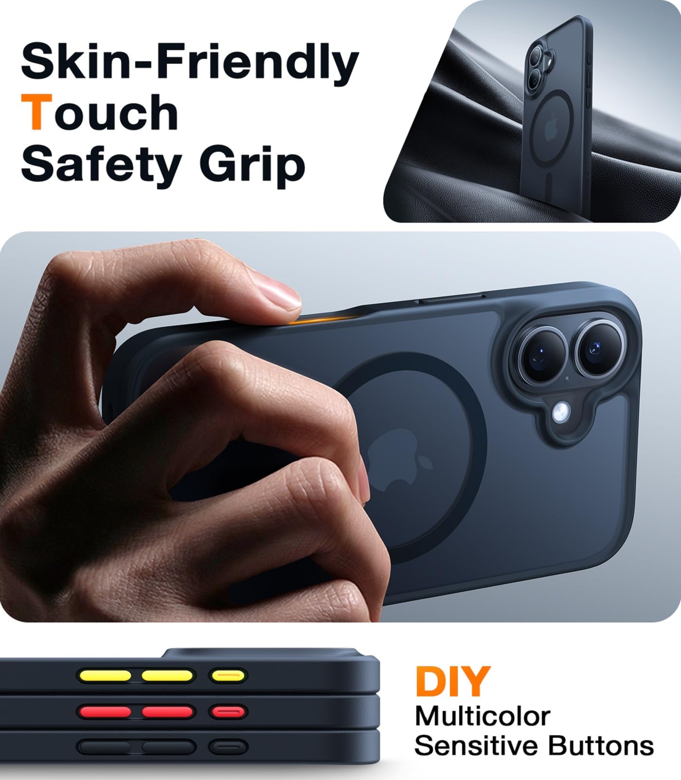 Foto 7 pulgar | Funda Magnética Torras A Prueba De Golpes Para Iphone 16 6.1 Negra - Venta Internacional.