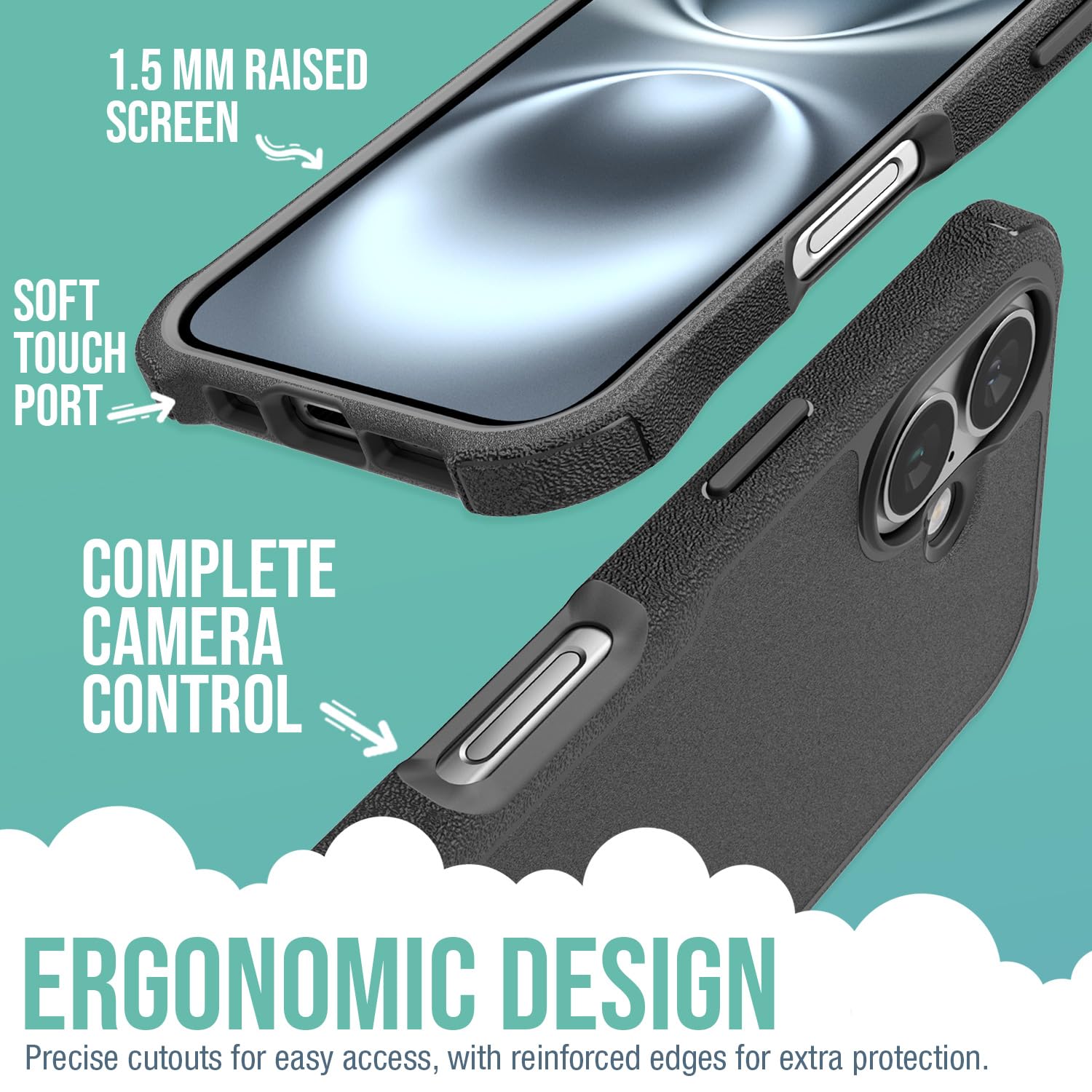 Foto 4 pulgar | Funda Magnética Protectora Smartish Gripzilla Para Iphone 16 - Venta Internacional.