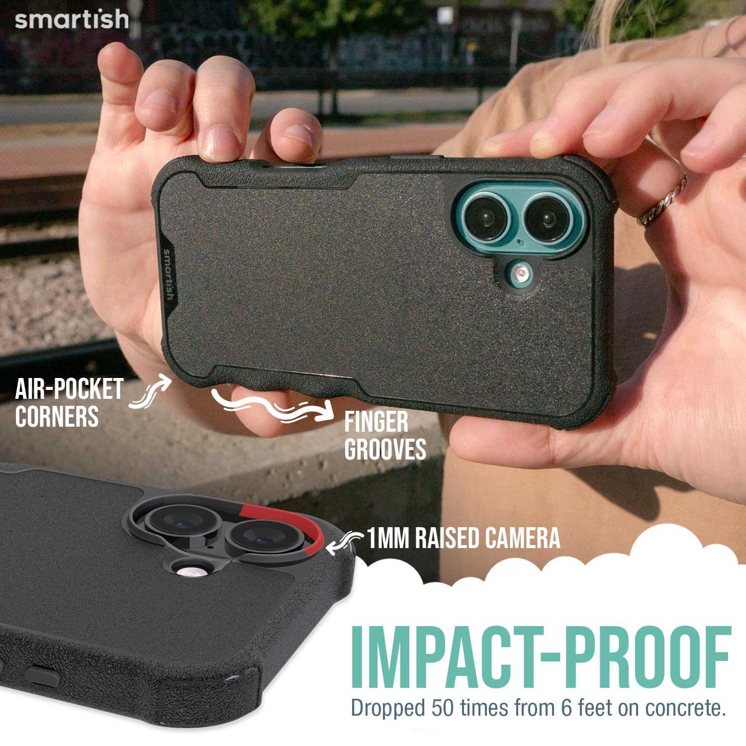 Foto 5 pulgar | Funda Magnética Protectora Smartish Gripzilla Para Iphone 16 - Venta Internacional.