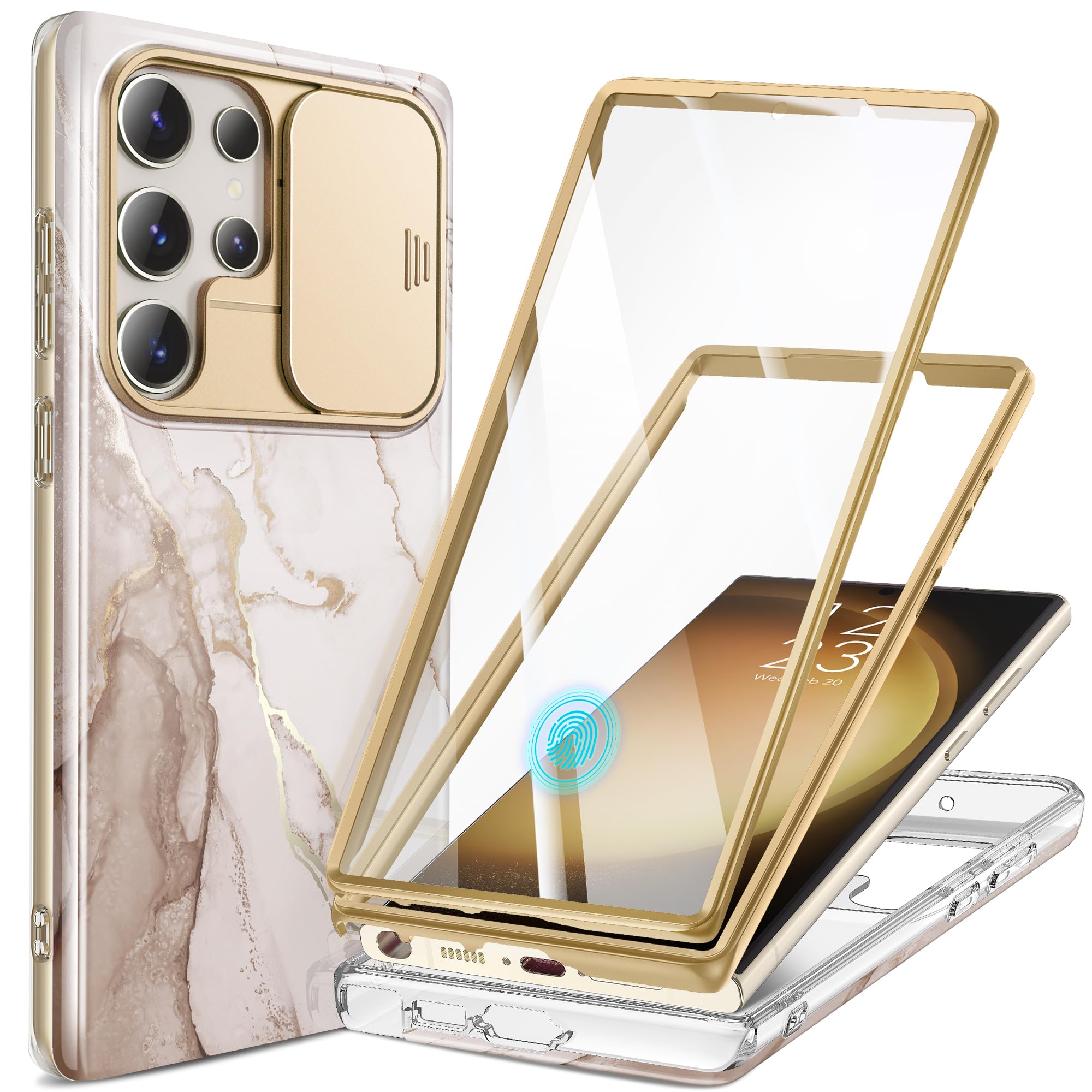 Funda De Teléfono Gviewin Para Samsung Galaxy S23 Ultra Con Funda Deslizante - Venta Internacional.