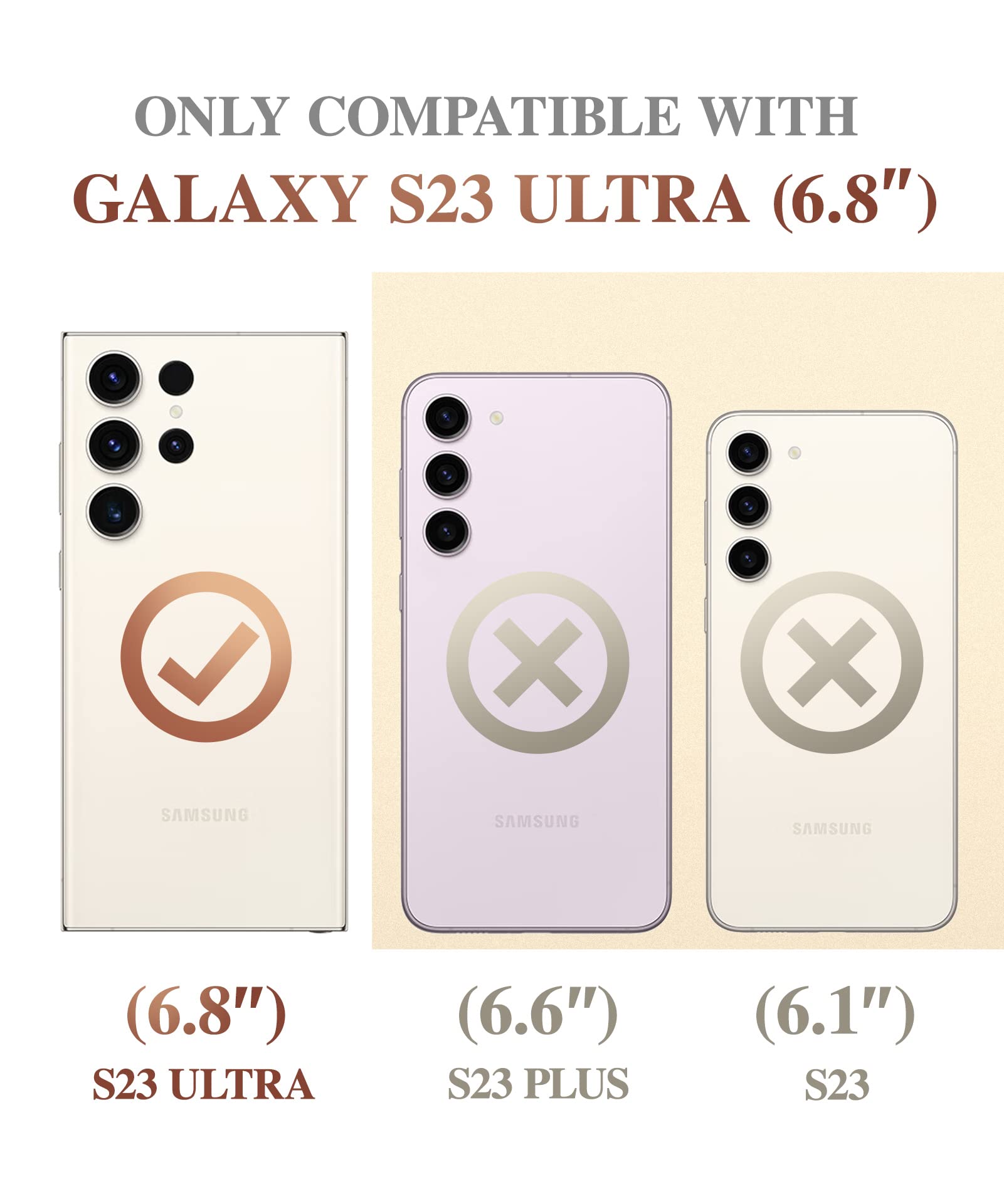 Foto 2 | Funda De Teléfono Gviewin Para Samsung Galaxy S23 Ultra Con Funda Deslizante - Venta Internacional.