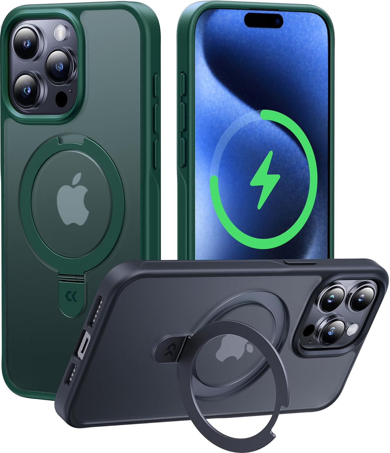 Foto 2 pulgar | Funda De Teléfono Casekoo Diseñada Para Iphone 15 Pro Max Green - Venta Internacional.
