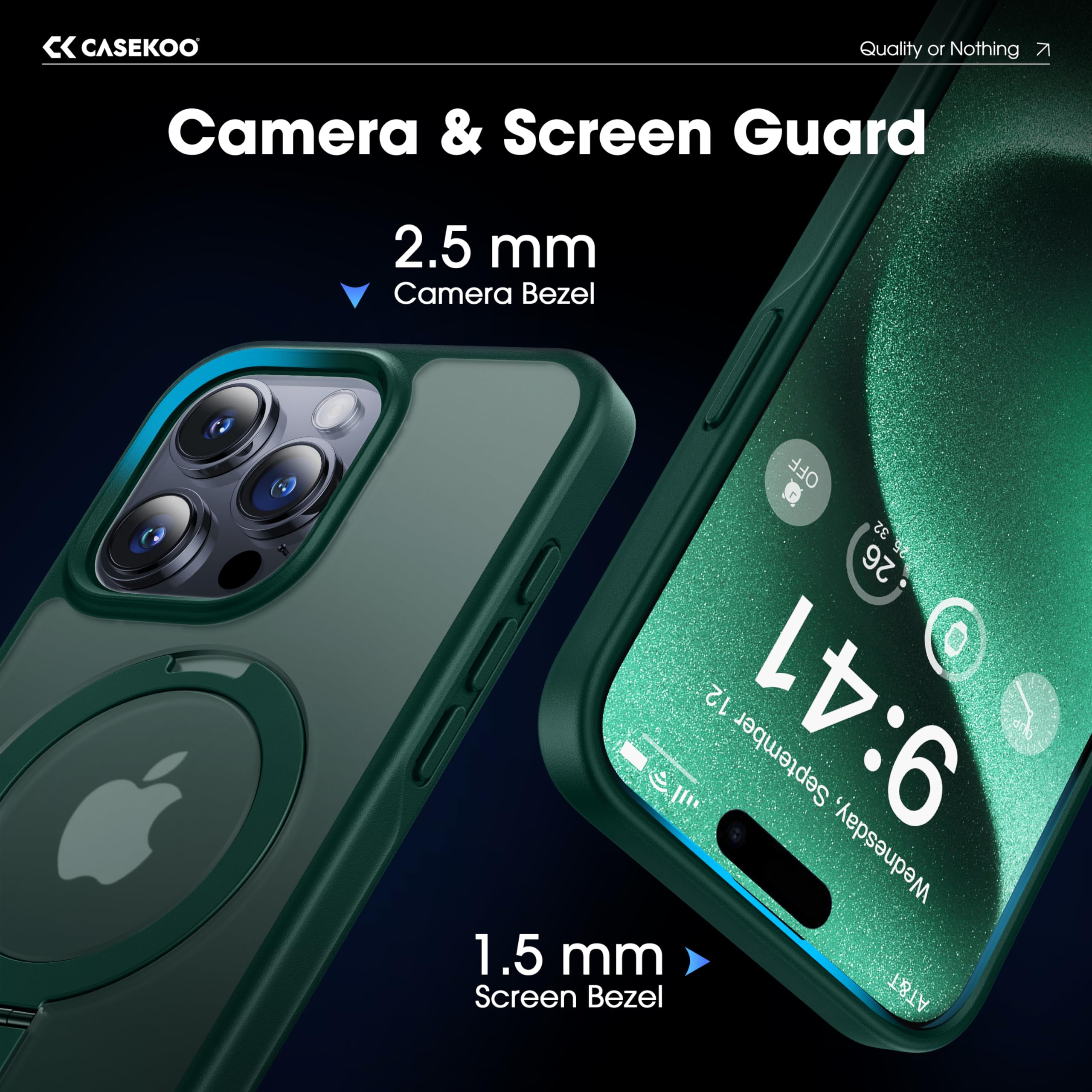 Foto 6 | Funda De Teléfono Casekoo Diseñada Para Iphone 15 Pro Max Green - Venta Internacional.