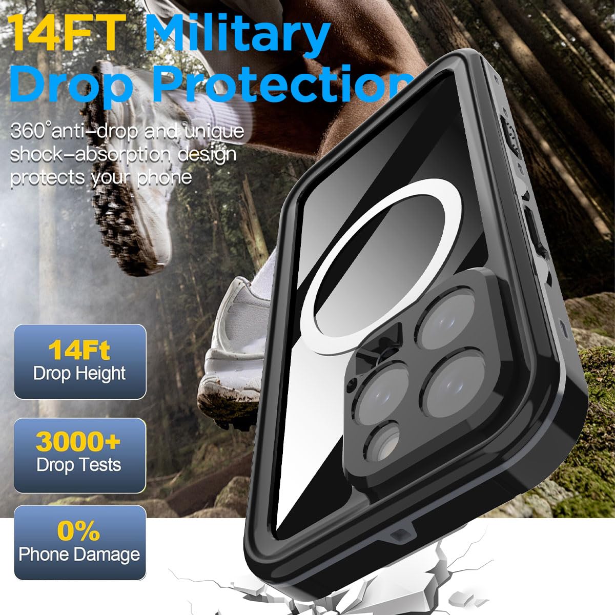 Foto 5 | Funda Impermeable Aicase Para Iphone 16 Pro Max Con Magsafe - Venta Internacional.