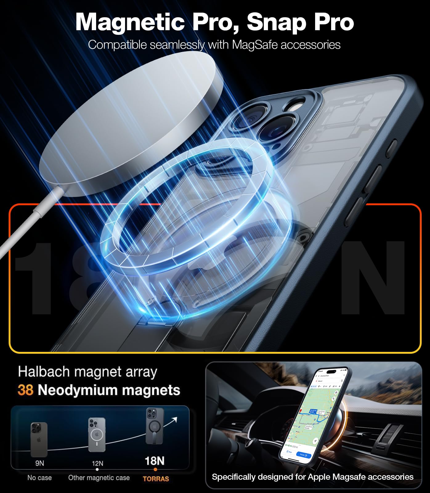 Foto 5 pulgar | Funda De Teléfono Torras Magnética Mejorada Para Iphone 14 Pro Max - Venta Internacional.