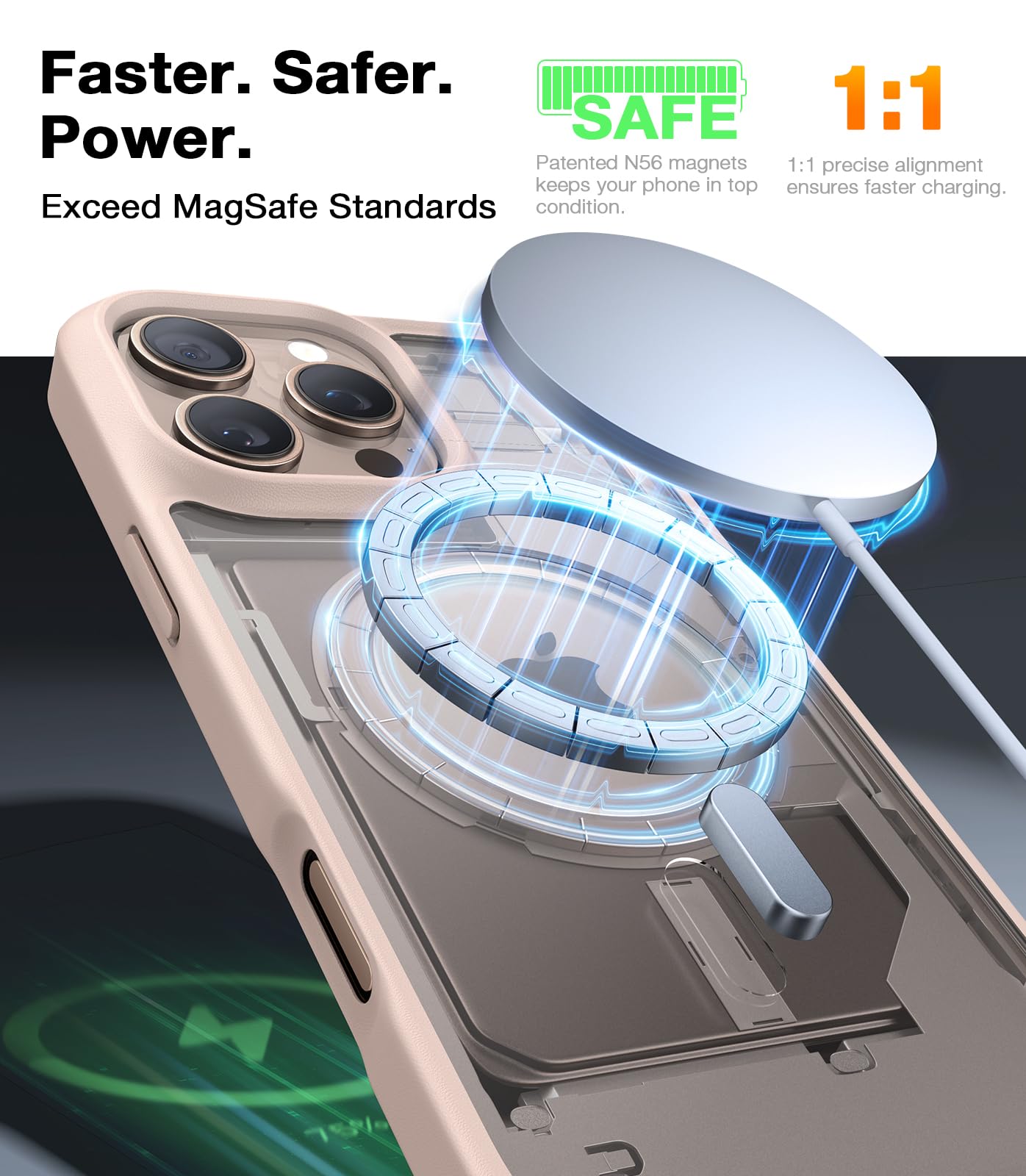 Foto 3 pulgar | Funda De Teléfono Torras Stronger Magnética A Prueba De Golpes Para Iphone 16 Pro - Venta Internacional.