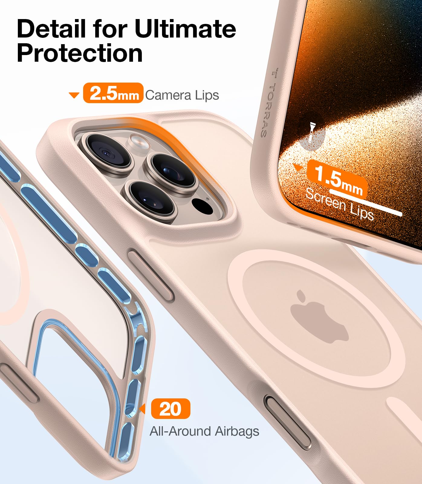 Foto 6 pulgar | Funda De Teléfono Torras Stronger Magnética A Prueba De Golpes Para Iphone 16 Pro - Venta Internacional.