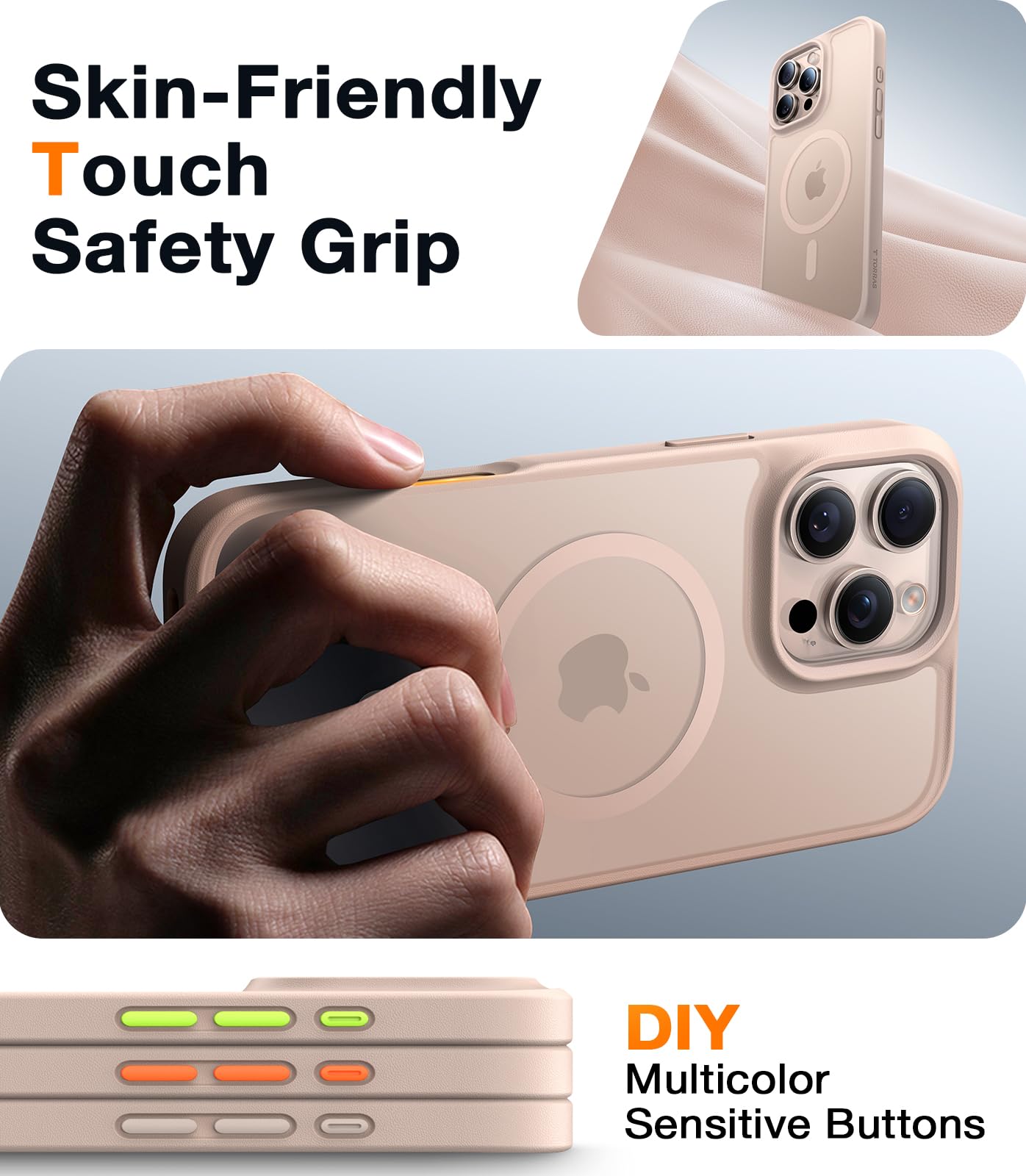 Foto 6 | Funda De Teléfono Torras Stronger Magnética A Prueba De Golpes Para Iphone 16 Pro - Venta Internacional.