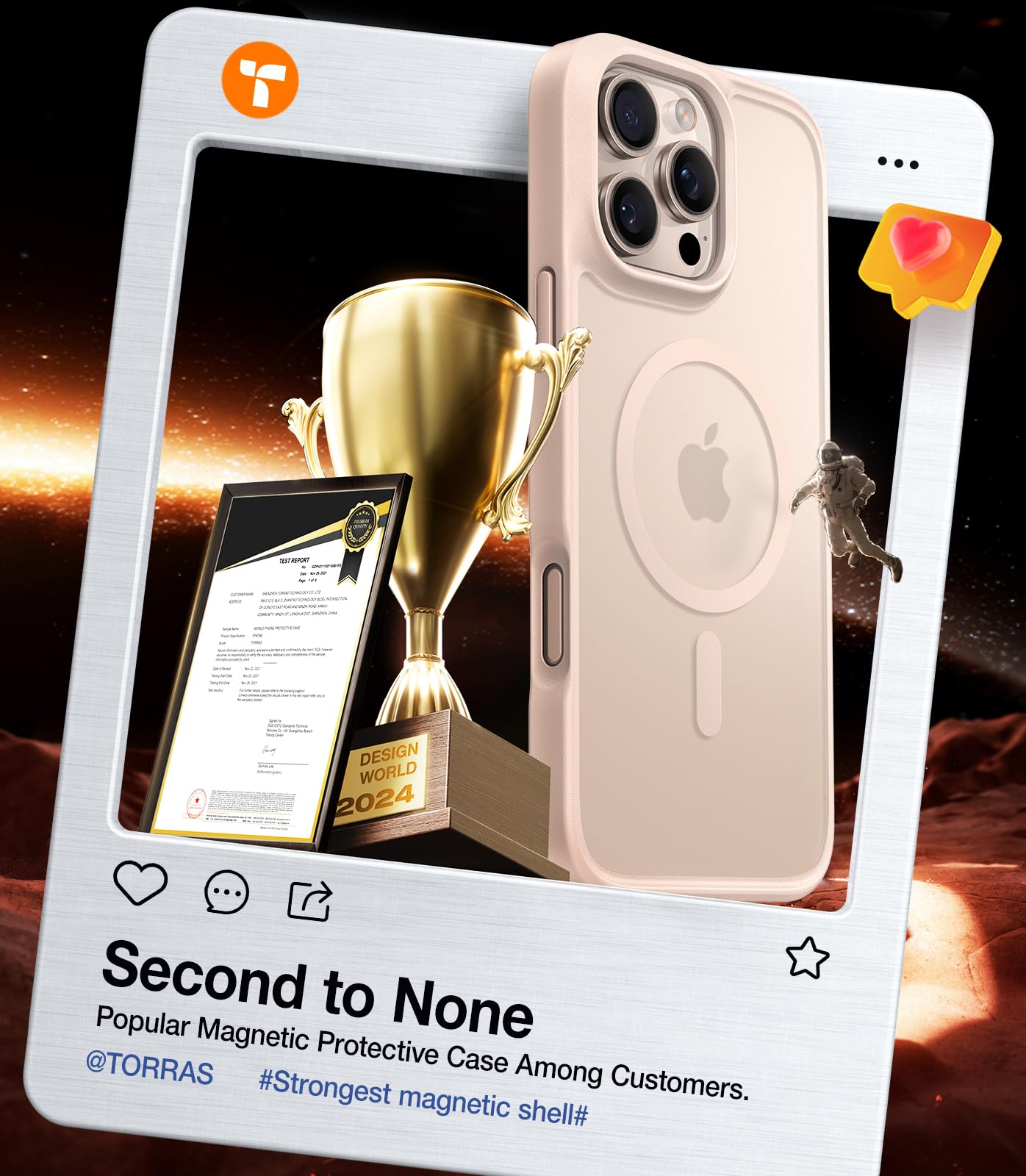 Foto 7 | Funda De Teléfono Torras Stronger Magnética A Prueba De Golpes Para Iphone 16 Pro - Venta Internacional.
