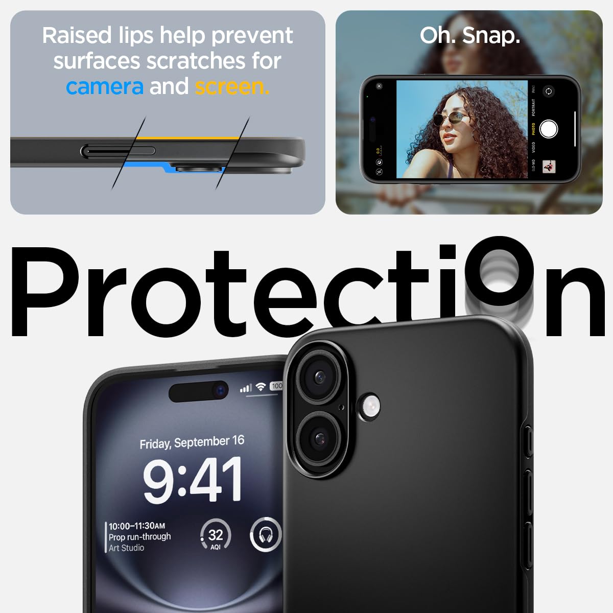 Foto 7 pulgar | Funda Spigen Thin Fit Magfit Para Iphone 16, Carcasa Rígida Negra - Venta Internacional.