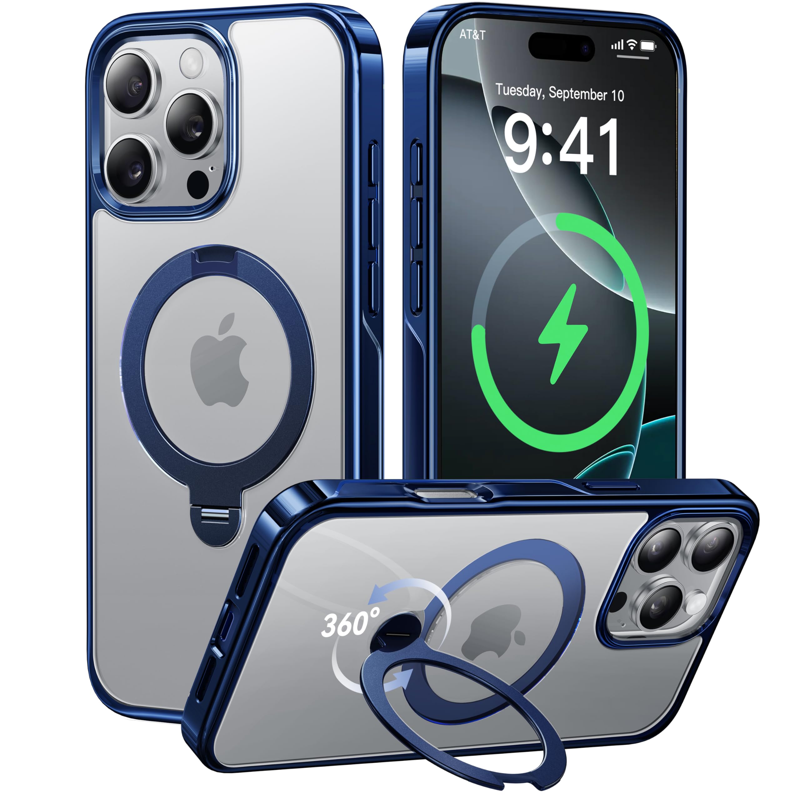 Funda De Teléfono Casekoo Titanium Con Soporte Giratorio 360° Para Iphone 16 Pro Max - Venta Internacional.