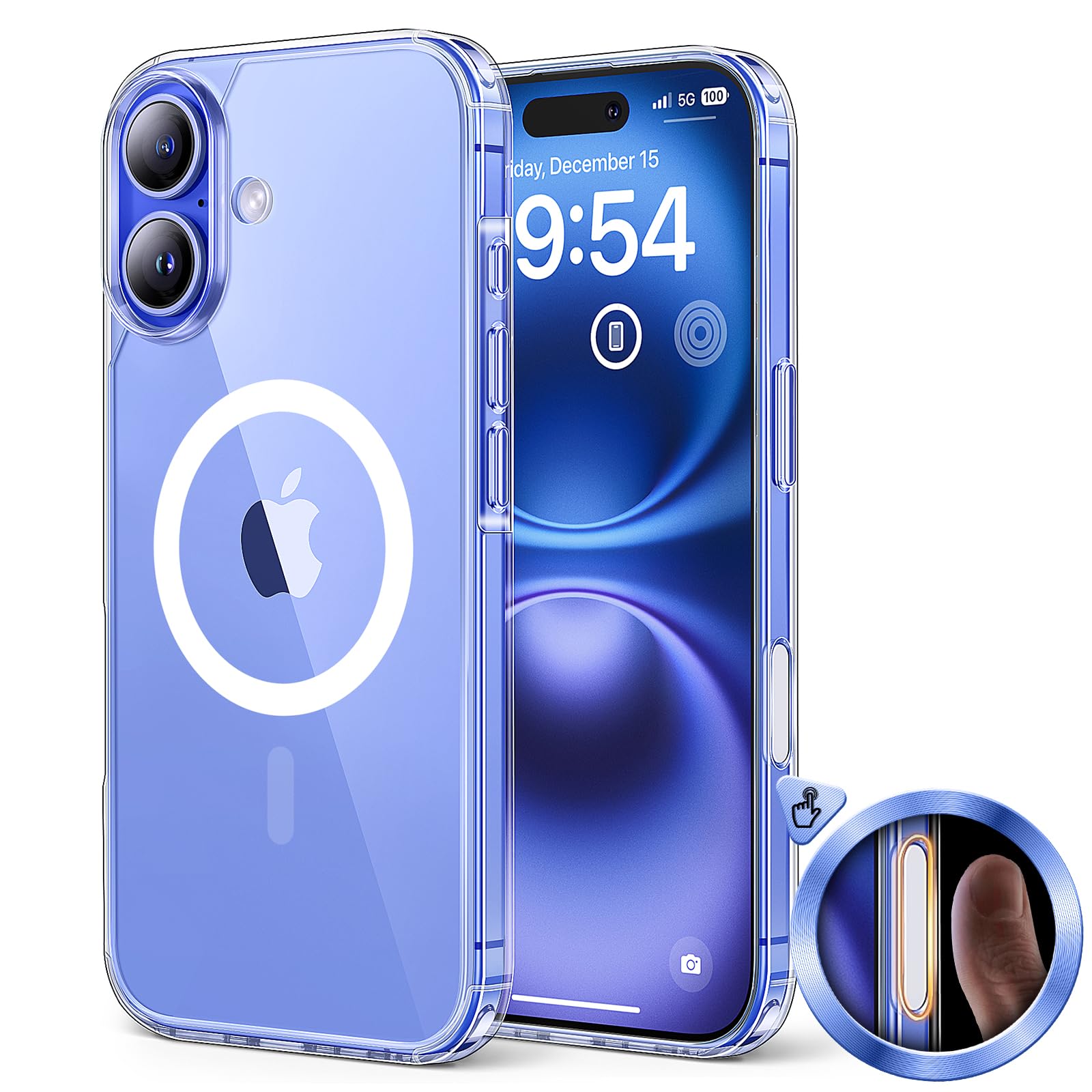 Foto 2 pulgar | Funda De Teléfono Tauri Para Iphone 16 Con Control De Cámara Magsafe Clear - Venta Internacional.