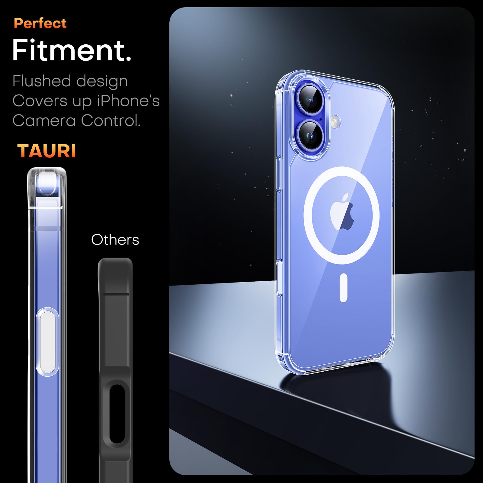 Foto 4 pulgar | Funda De Teléfono Tauri Para Iphone 16 Con Control De Cámara Magsafe Clear - Venta Internacional.