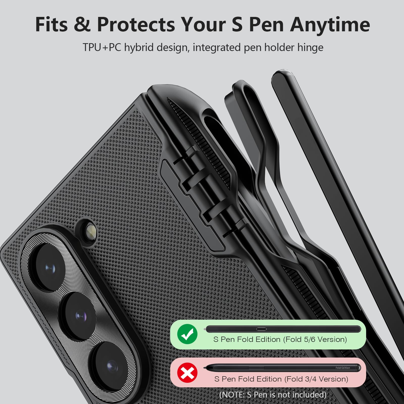Foto 4 pulgar | Funda De Teléfono Nillkin Super Frosted Shield Para Samsung Galaxy Z Fold 6 Con Soporte Para Bolígrafos S - Ve