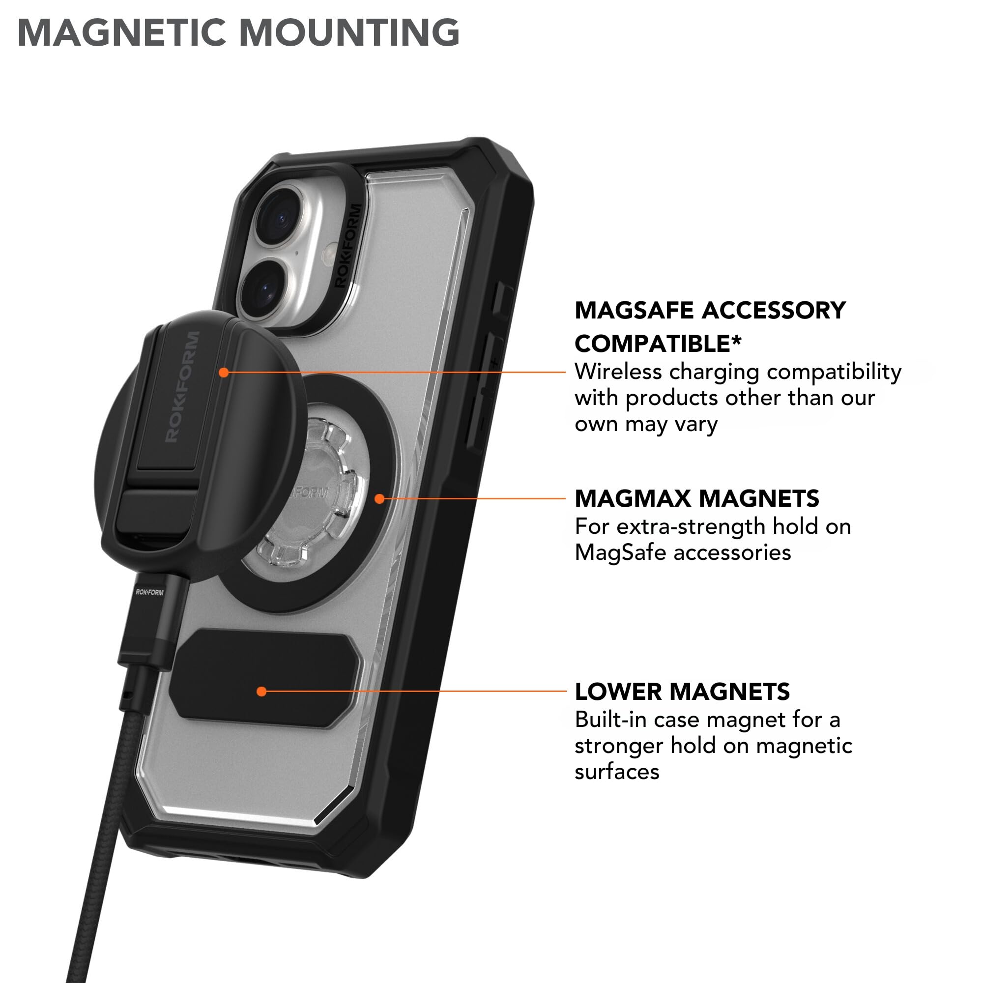Foto 4 pulgar | Funda De Teléfono Rokform Crystal Case Para Iphone 16 Plus, Transparente - Venta Internacional.