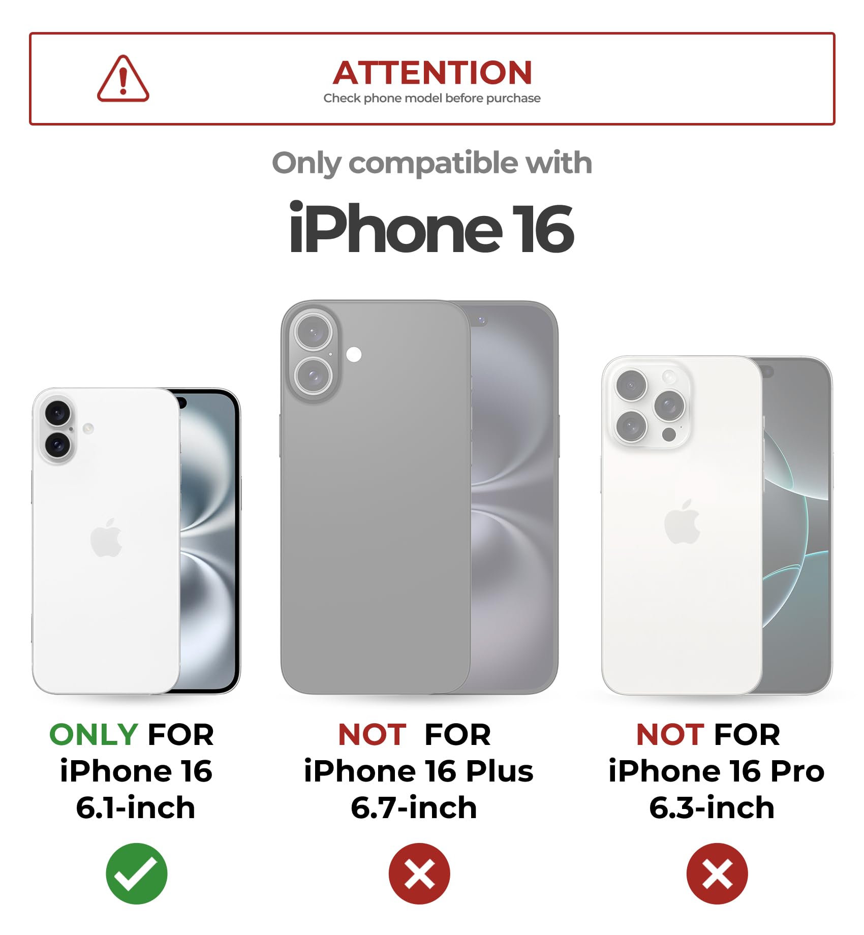 Foto 3 pulgar | Funda De Teléfono Dexnor Para Iphone 16 Con Cámara Deslizante Negra - Venta Internacional.