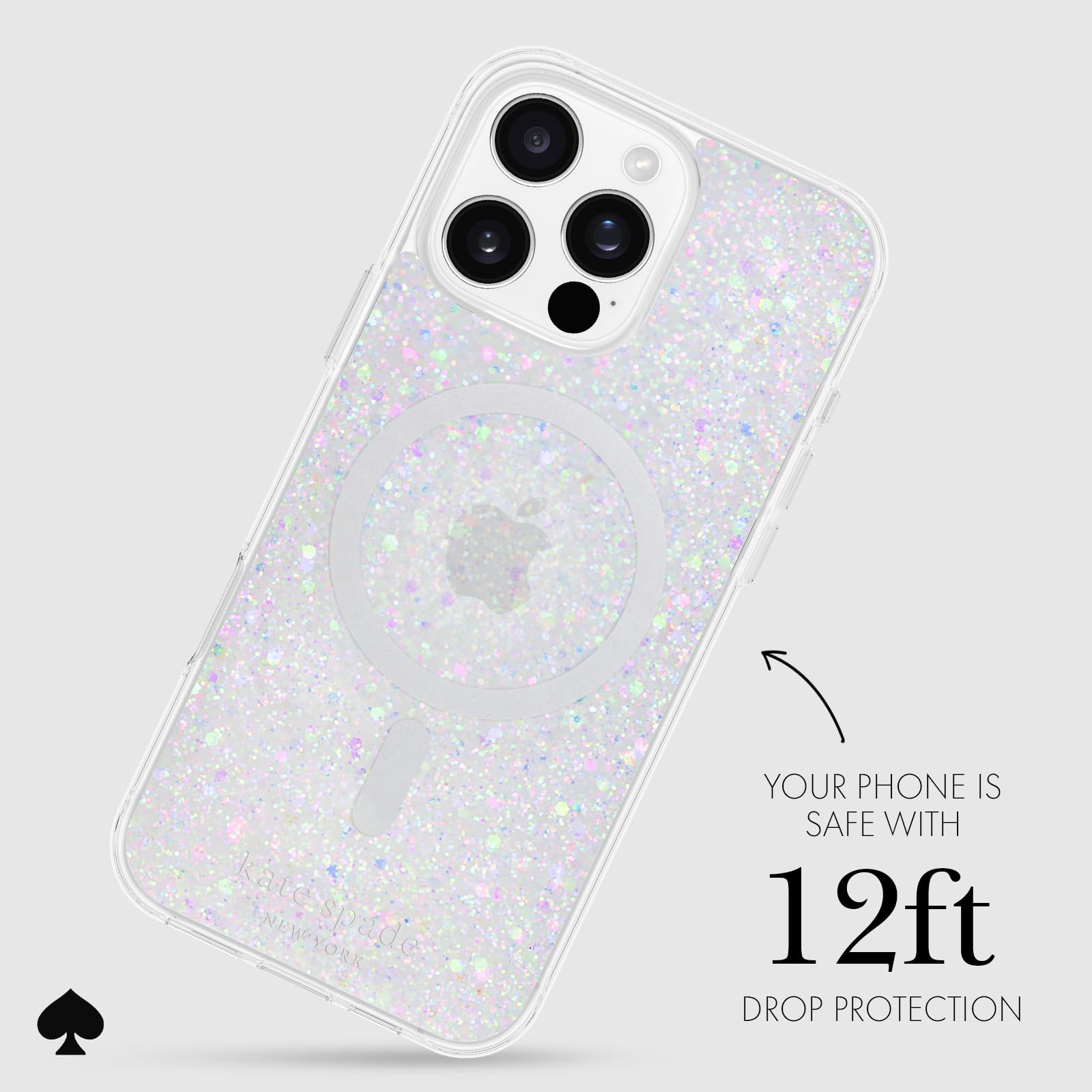 Foto 4 pulgar | Funda De Teléfono Kate Spade New York Para Iphone 16 Pro Max Chunky Glitter - Venta Internacional.