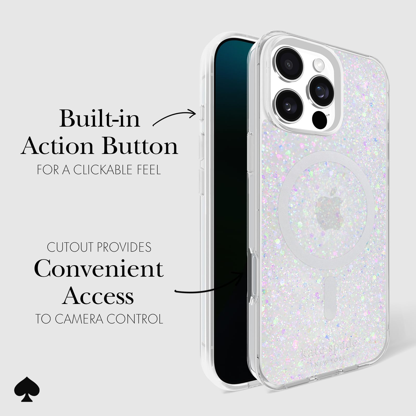 Foto 4 | Funda De Teléfono Kate Spade New York Para Iphone 16 Pro Max Chunky Glitter - Venta Internacional.