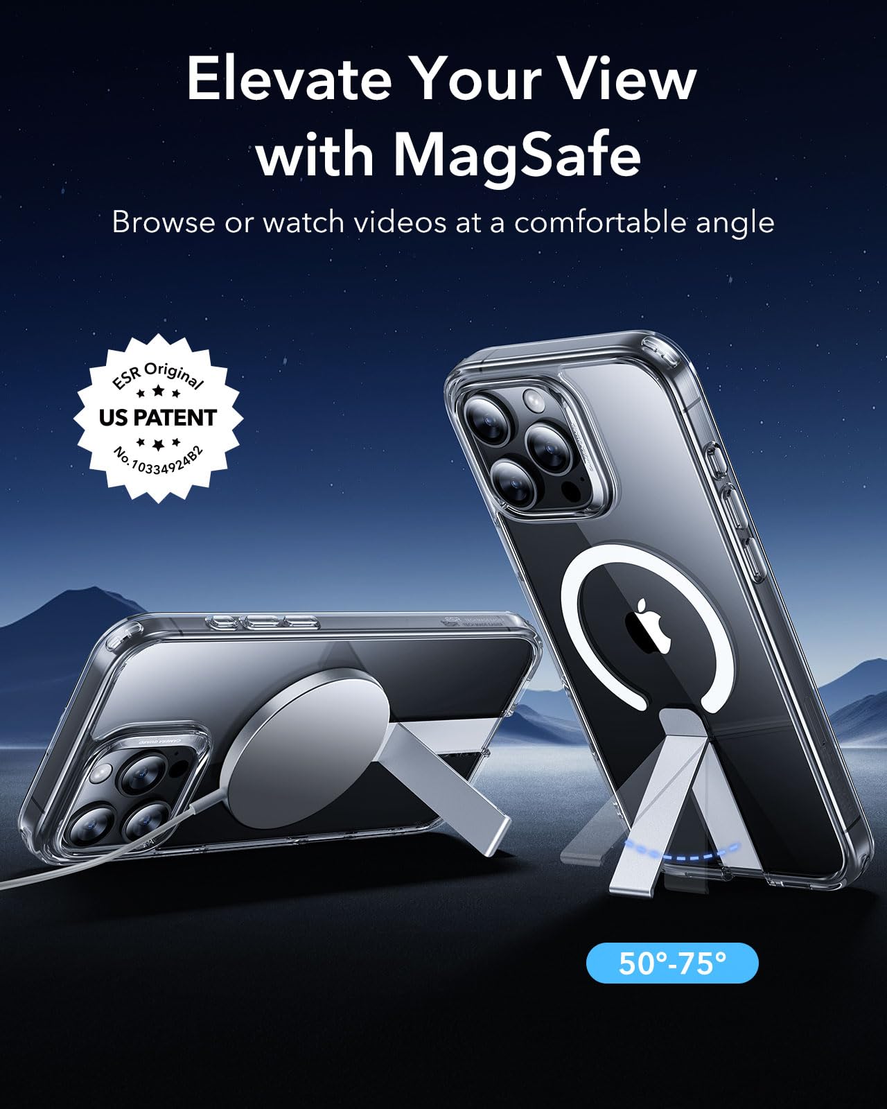 Foto 3 pulgar | Funda De Teléfono Esr Boost Series Con Soporte Para Iphone 16 Pro Clear - Venta Internacional.