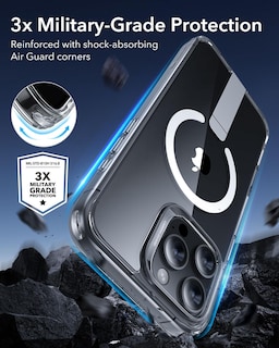 Foto 5 | Funda De Teléfono Esr Boost Series Con Soporte Para Iphone 16 Pro Clear - Venta Internacional.