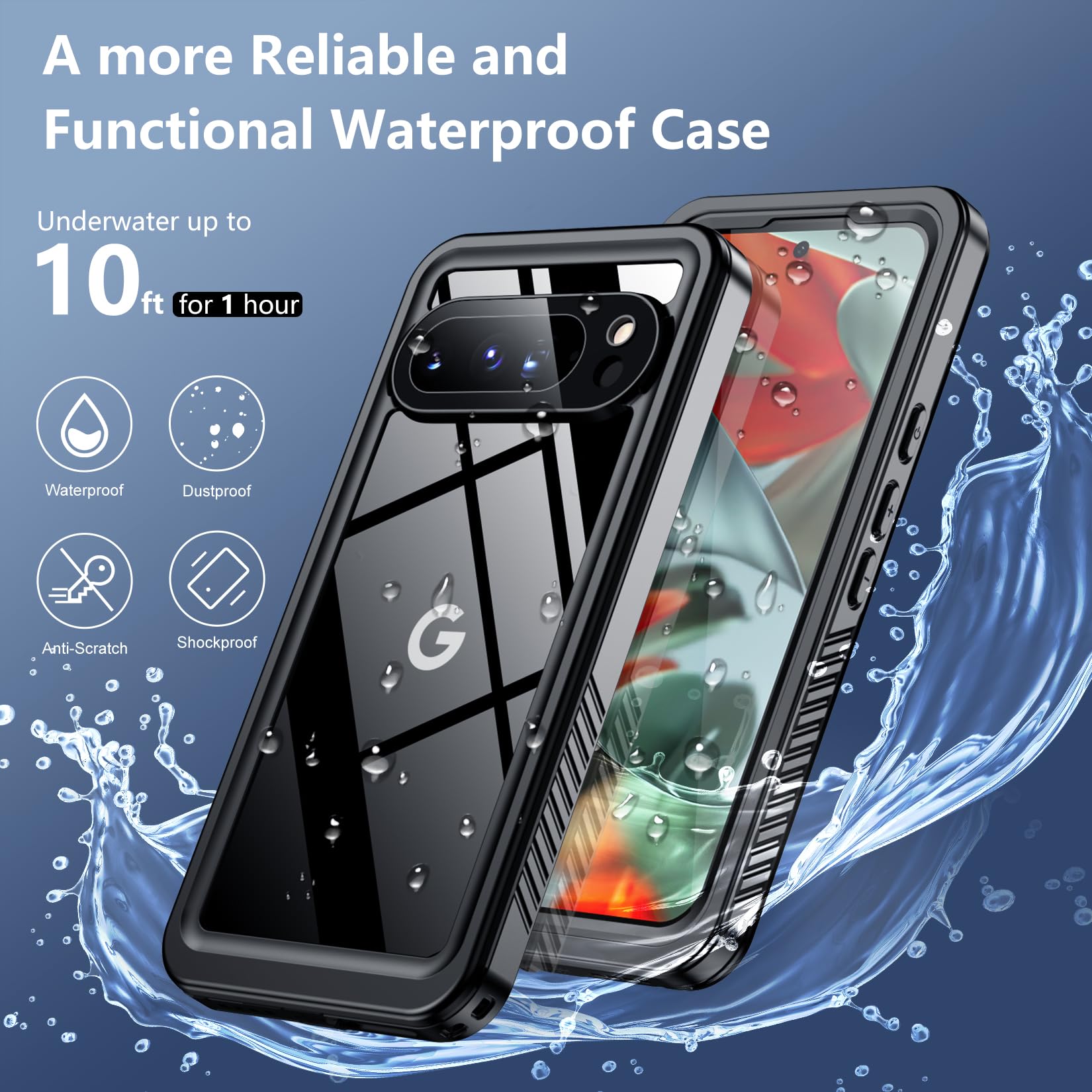 Foto 3 pulgar | Funda Spidercase Impermeable Ip68 360° Para Pixel 9 Pro - Venta Internacional.