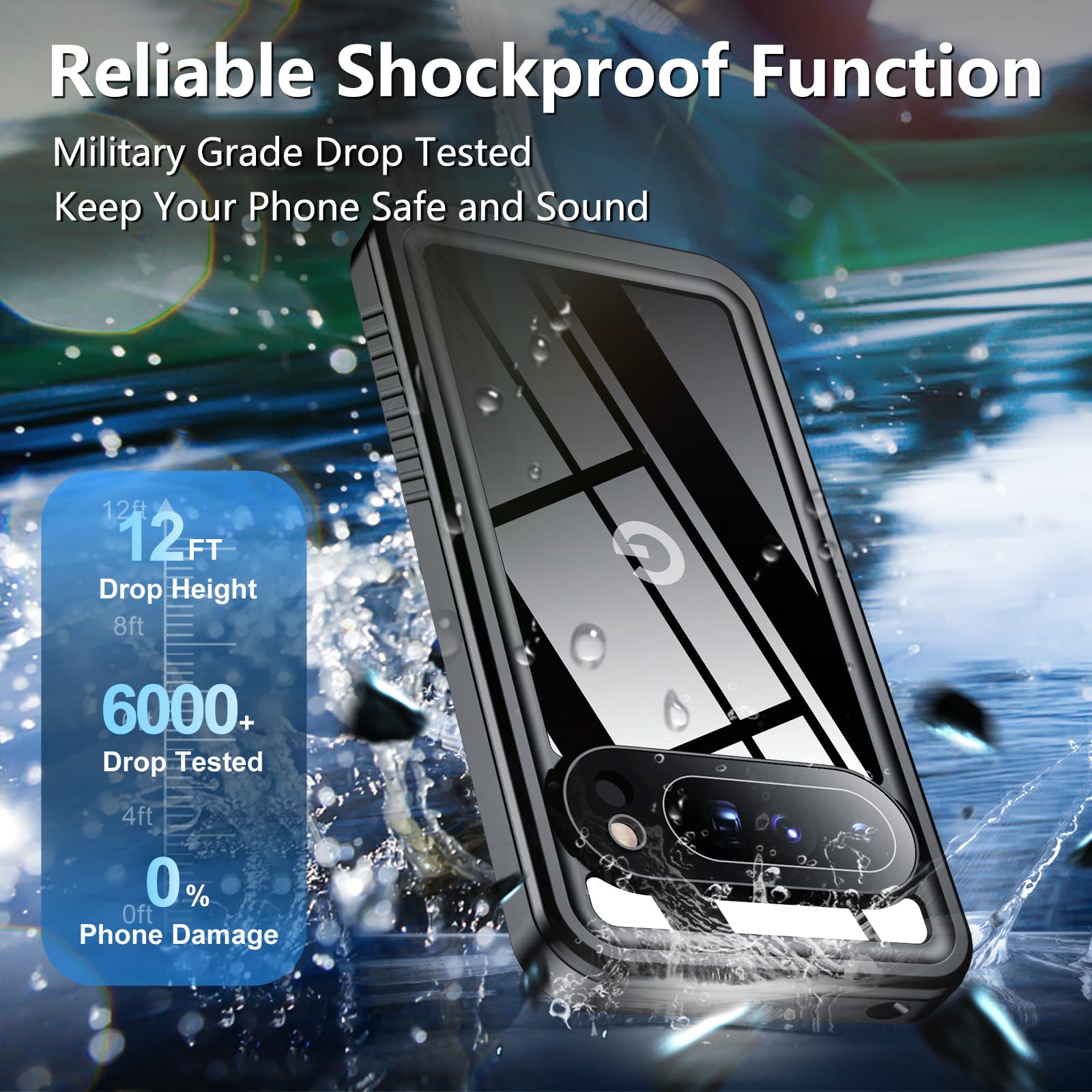 Foto 4 pulgar | Funda Spidercase Impermeable Ip68 360° Para Pixel 9 Pro - Venta Internacional.