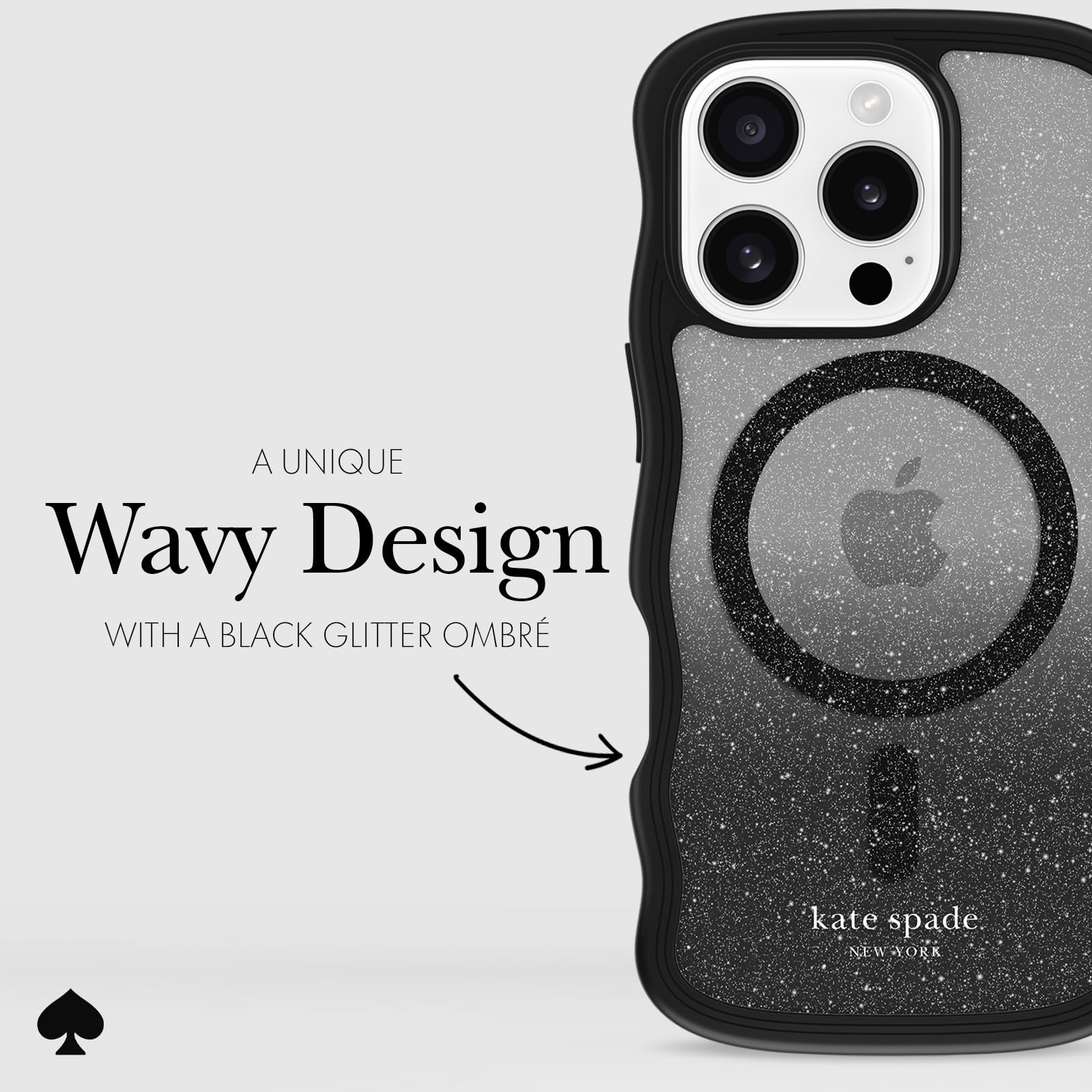 Foto 6 | Funda De Teléfono Kate Spade New York Para Iphone 16 Pro Wavy Nightfall - Venta Internacional.