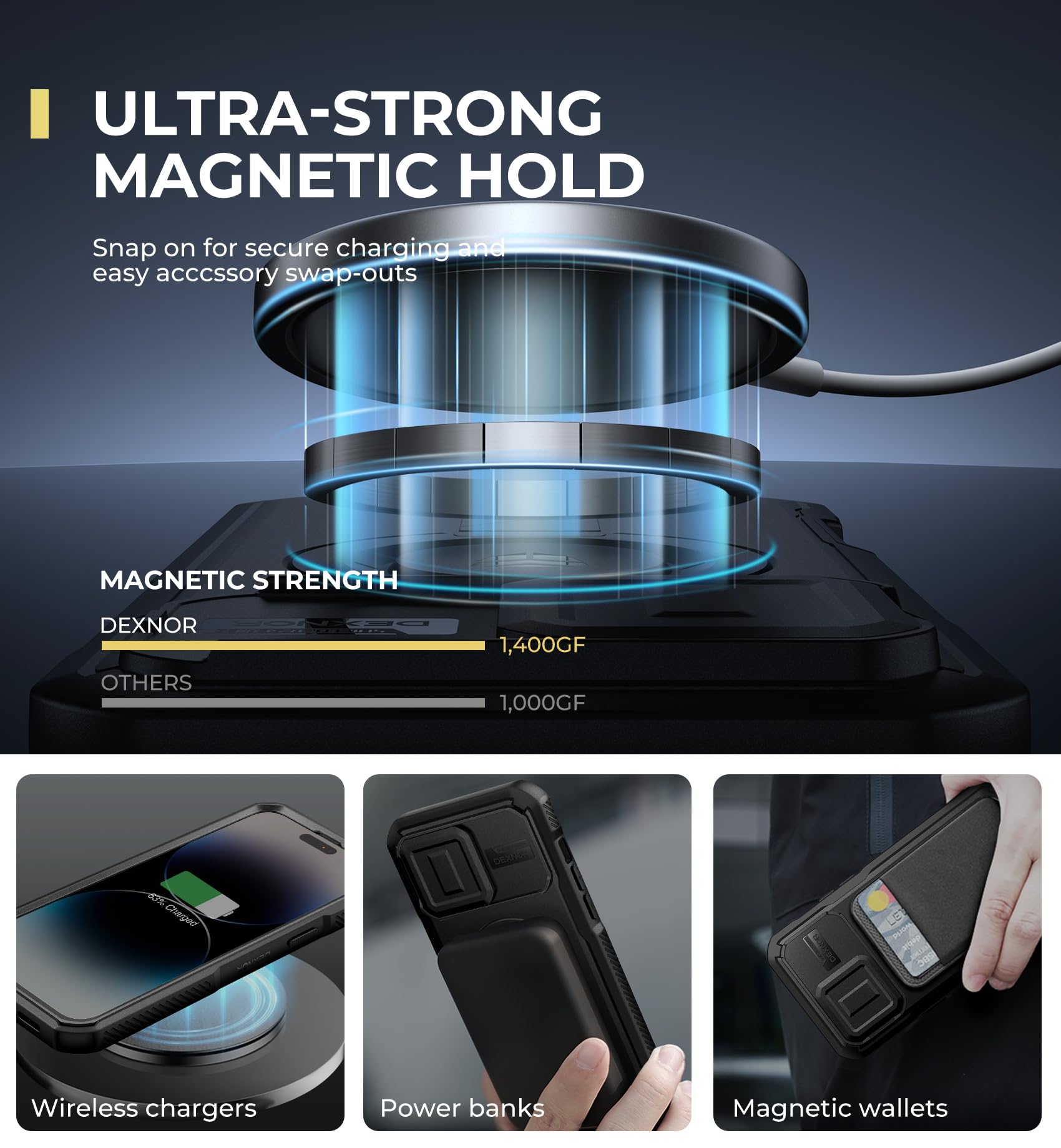 Foto 4 pulgar | Funda Dexnor Para Iphone 14 Pro Max Con Cámara Deslizante Negra - Venta Internacional.
