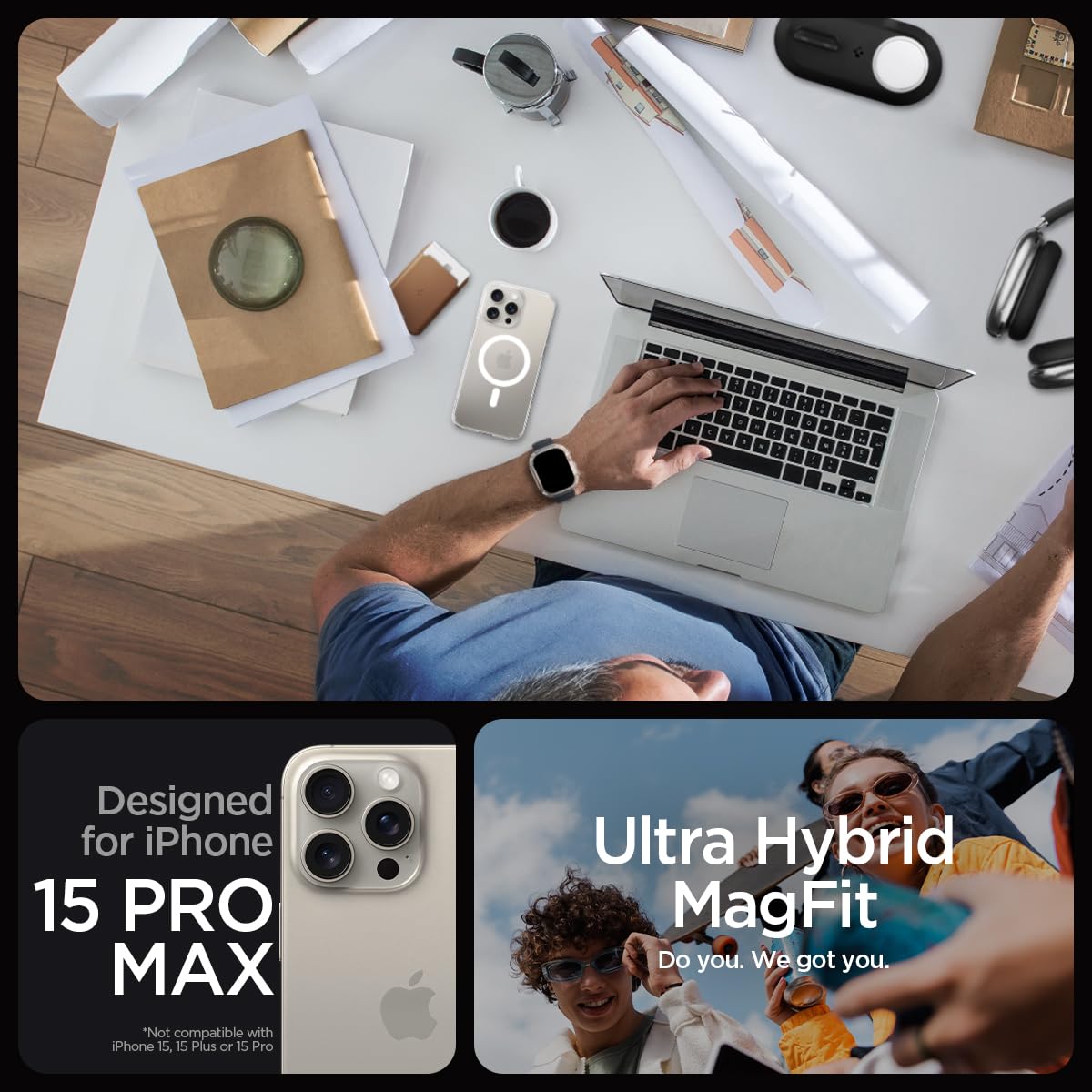 Foto 3 pulgar | Funda Para Teléfono Spigen Ultra Hybrid Magfit Iphone 15 Pro Max - Venta Internacional.