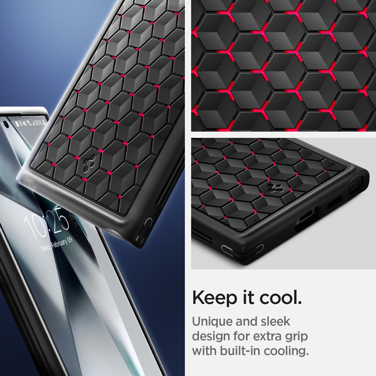 Foto 5 | Funda Para Teléfono Spigen Cryo Armor Galaxy S24 Ultra Cryo Red - Venta Internacional.
