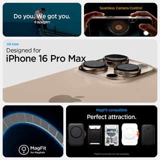 Foto 2 | Funda Spigen Ultra Hybrid T Magfit Para Iphone 16 Pro Max, Color Blanco - Venta Internacional.