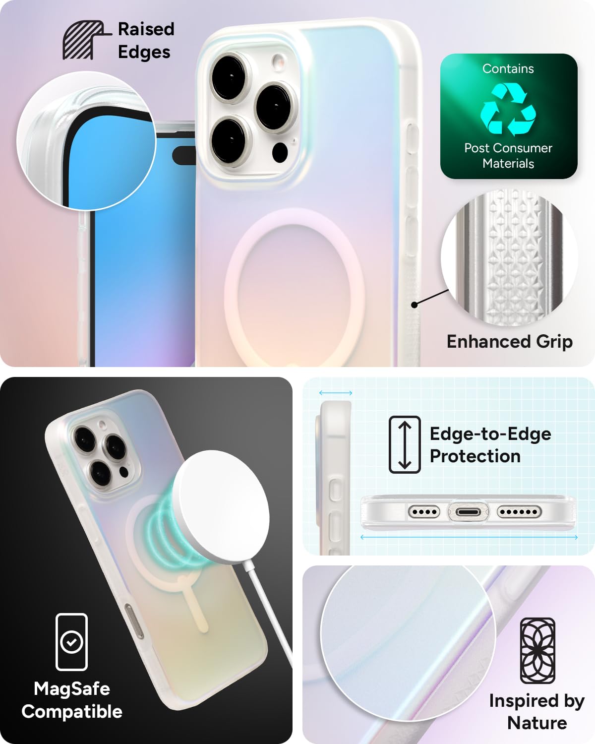 Foto 5 | Funda Zagg Milan Snap Para Iphone 16 Pro Max Que Cambia De Color - Venta Internacional.