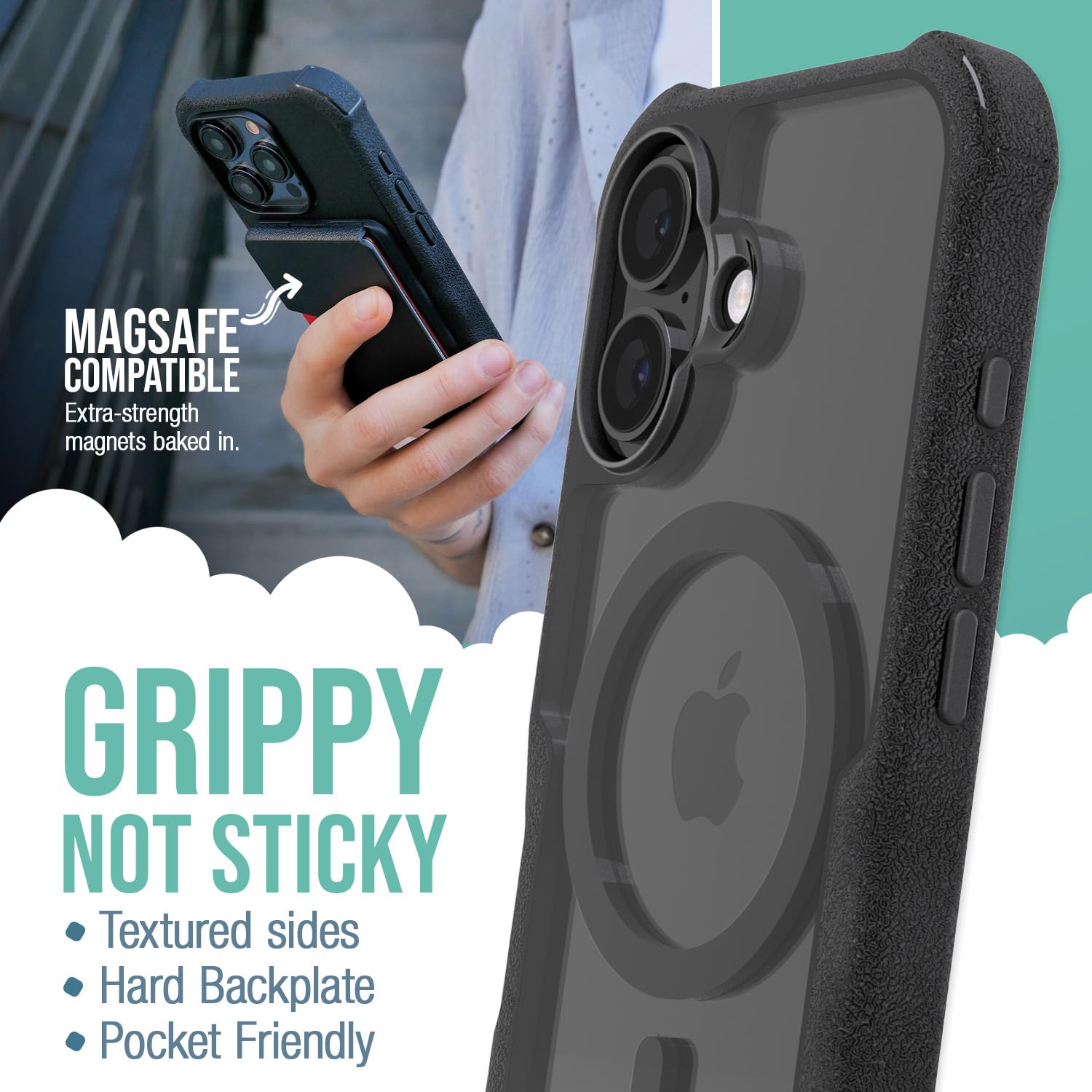 Foto 3 pulgar | Funda Magnética Protectora Smartish Gripzilla Para Iphone 16 - Venta Internacional.