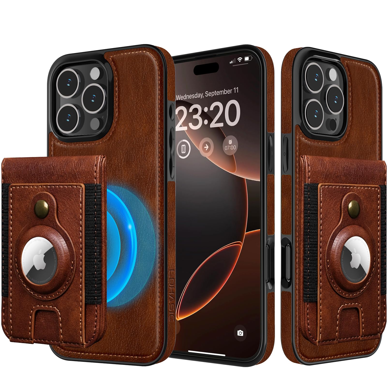 Foto 2 pulgar | Funda Tipo Cartera Lohasic Compatible Con Magsafe Para Iphone 16 Pro Max - Venta Internacional.