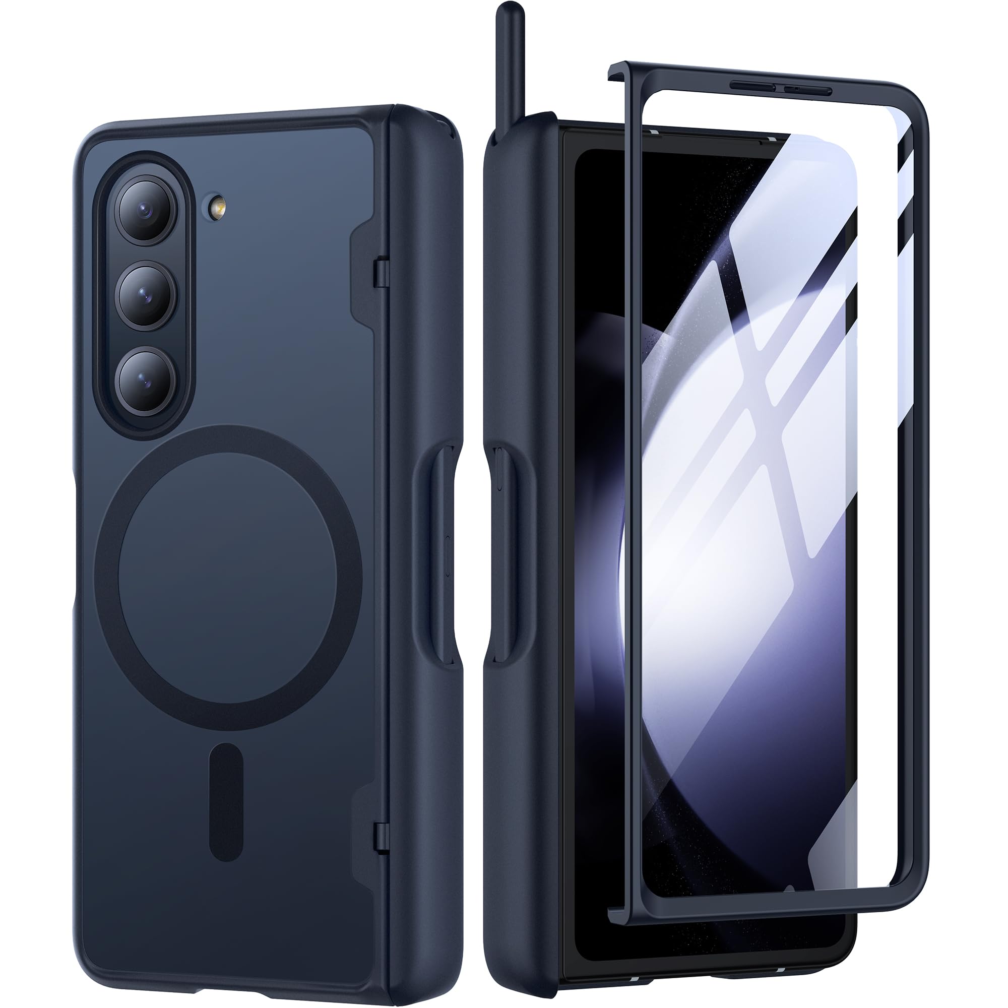 Funda De Teléfono Mobosi Para Samsung Galaxy Z Fold 5 Negra - Venta Internacional.