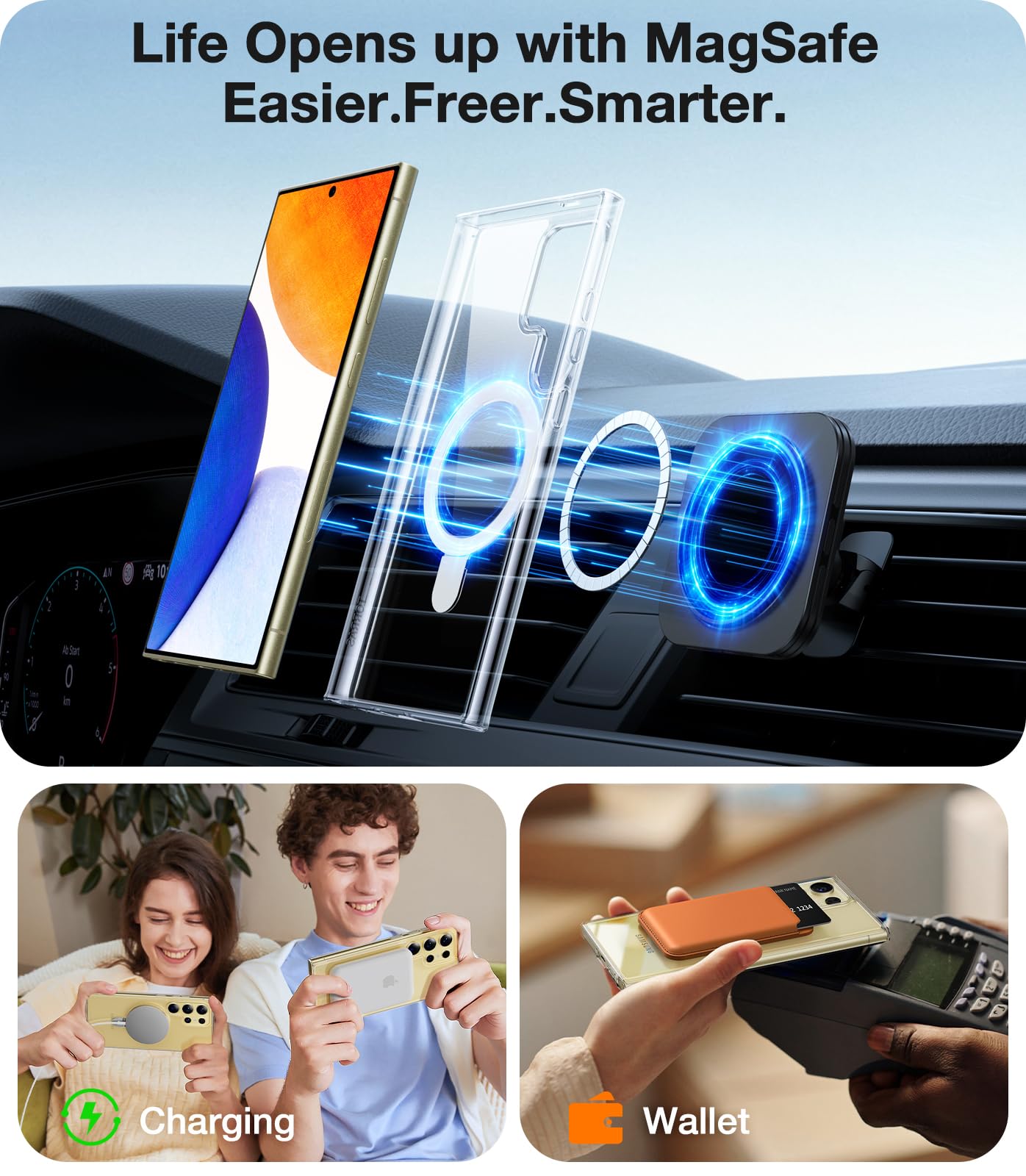 Foto 3 pulgar | Funda Para Teléfono Torras Con Anillo Magnético Ostand Para Samsung Galaxy S24 Ultra - Venta Internacional.