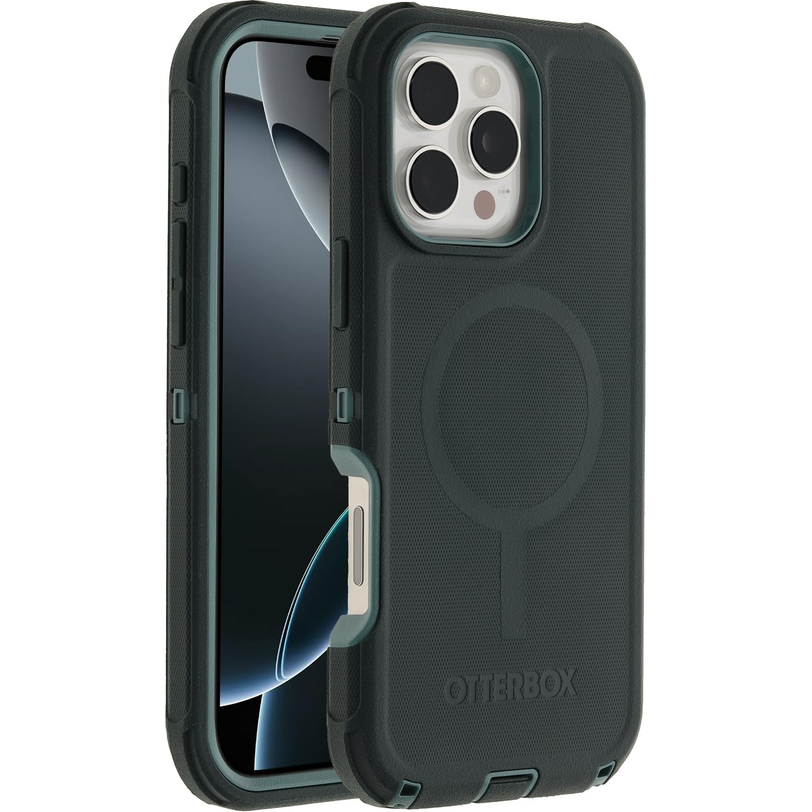 Foto 4 pulgar | Funda Otterbox Defender Series Para Iphone 16 Pro Max - Verde - Venta Internacional.