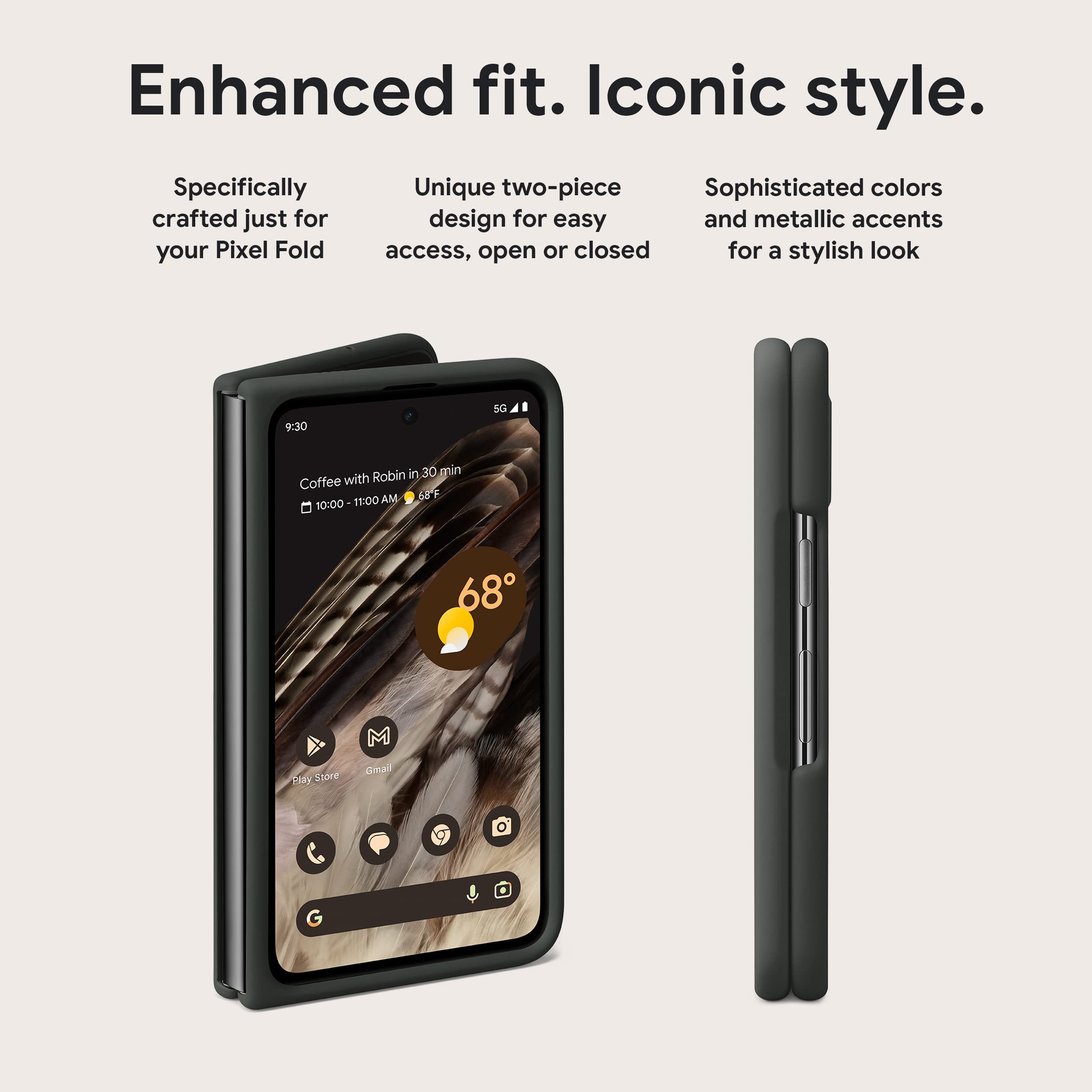 Foto 4 pulgar | Funda Para Teléfono Google Pixel Fold De Silicona Que Absorbe Los Golpes - Venta Internacional.