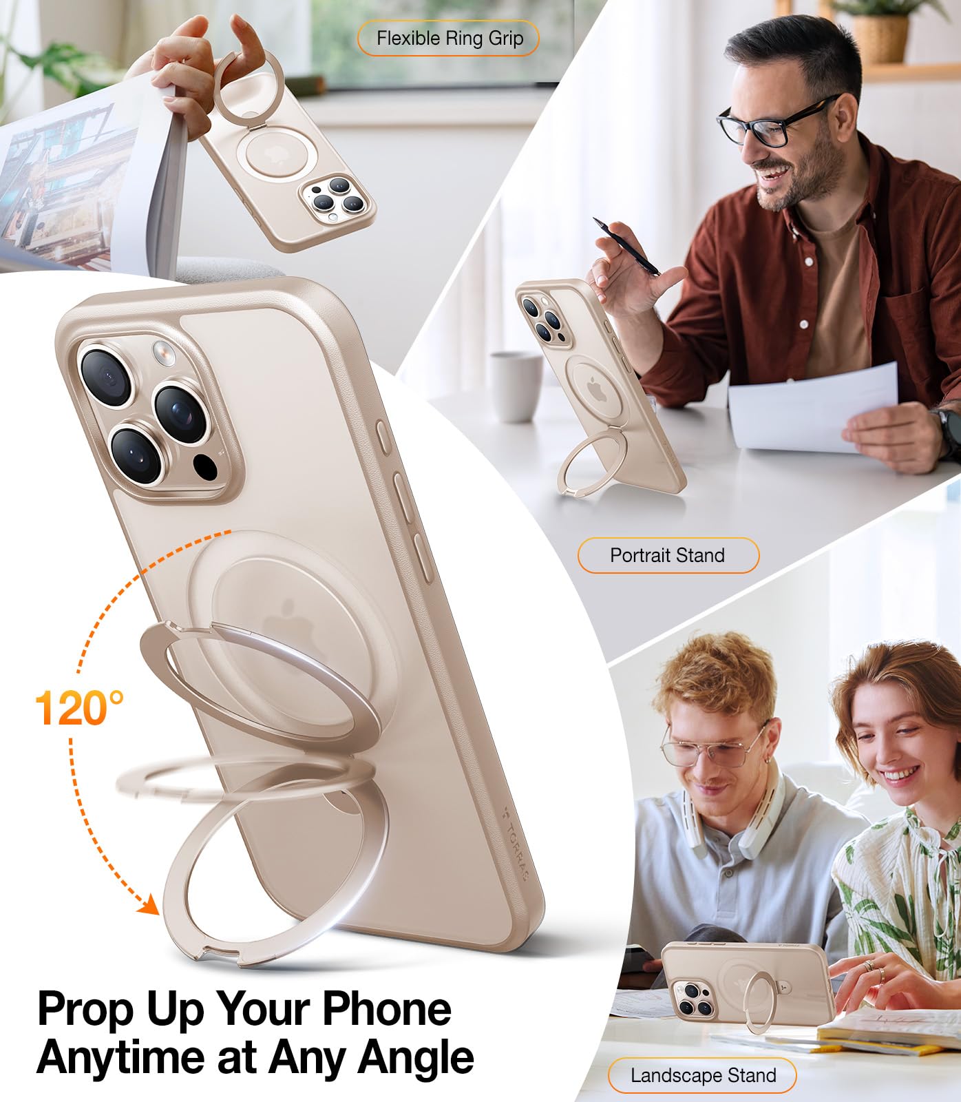 Foto 4 pulgar | Funda De Teléfono Torras Ultra Magnetic Ostand Para Iphone 16 Pro - Venta Internacional.