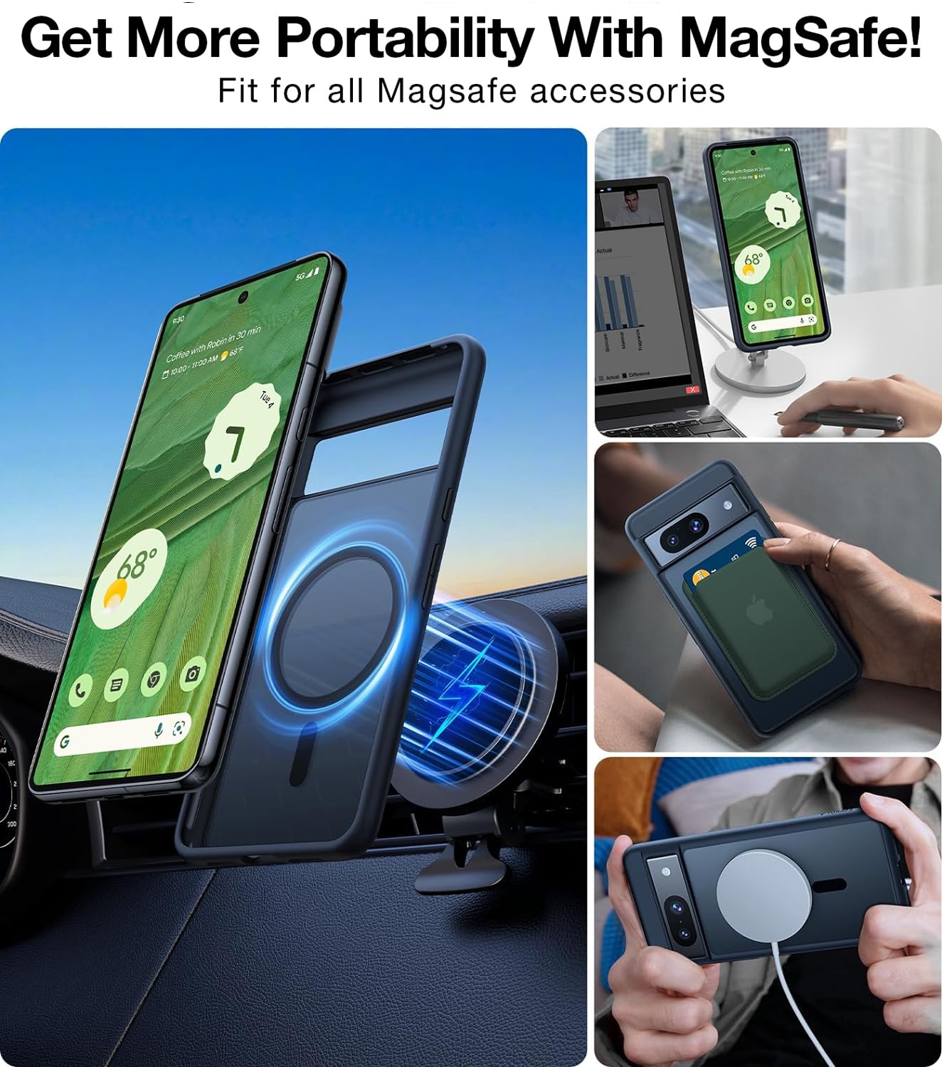 Foto 3 pulgar | Funda De Teléfono Torras Magnética A Prueba De Golpes Con Magsafe Para Google Pixel 8a - Venta Internacional.