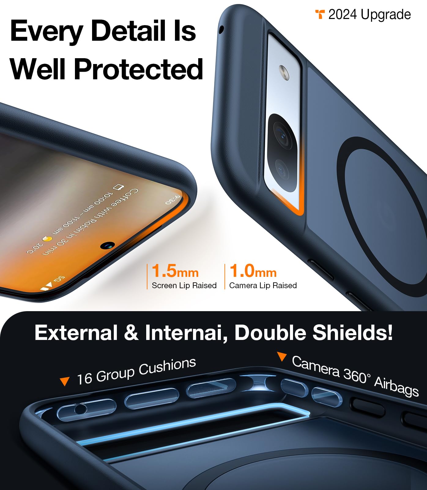 Foto 5 | Funda De Teléfono Torras Magnética A Prueba De Golpes Con Magsafe Para Google Pixel 8a - Venta Internacional.