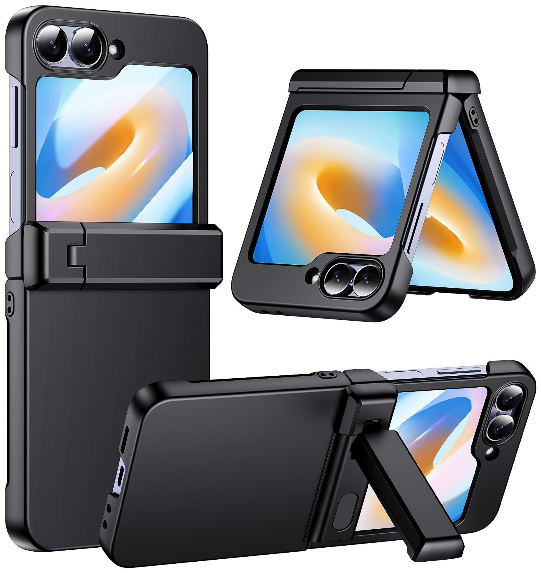 Funda De Teléfono Temdan Para Samsung Galaxy Z Flip 6, Color Negro - Venta Internacional.