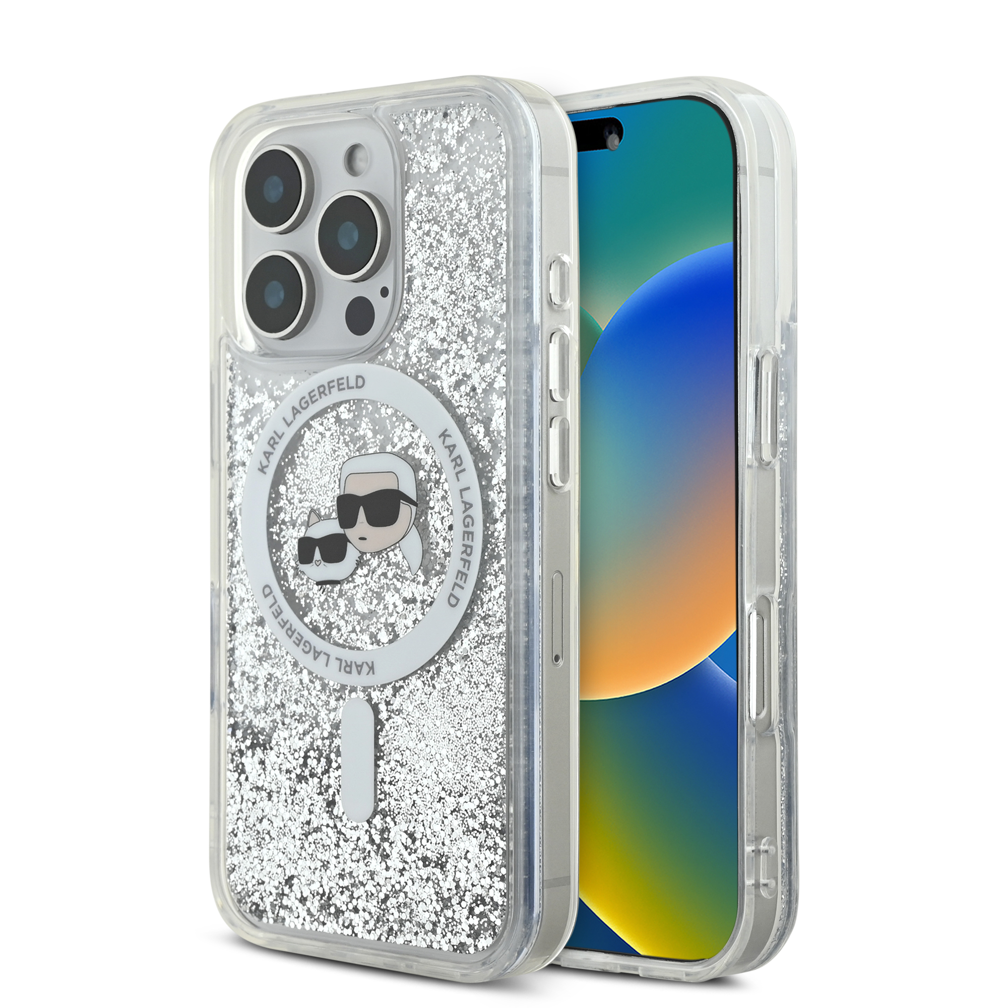 Foto 2 pulgar | Funda Case Karl Brillos Mgsf Para Iphone 16 Pro Original