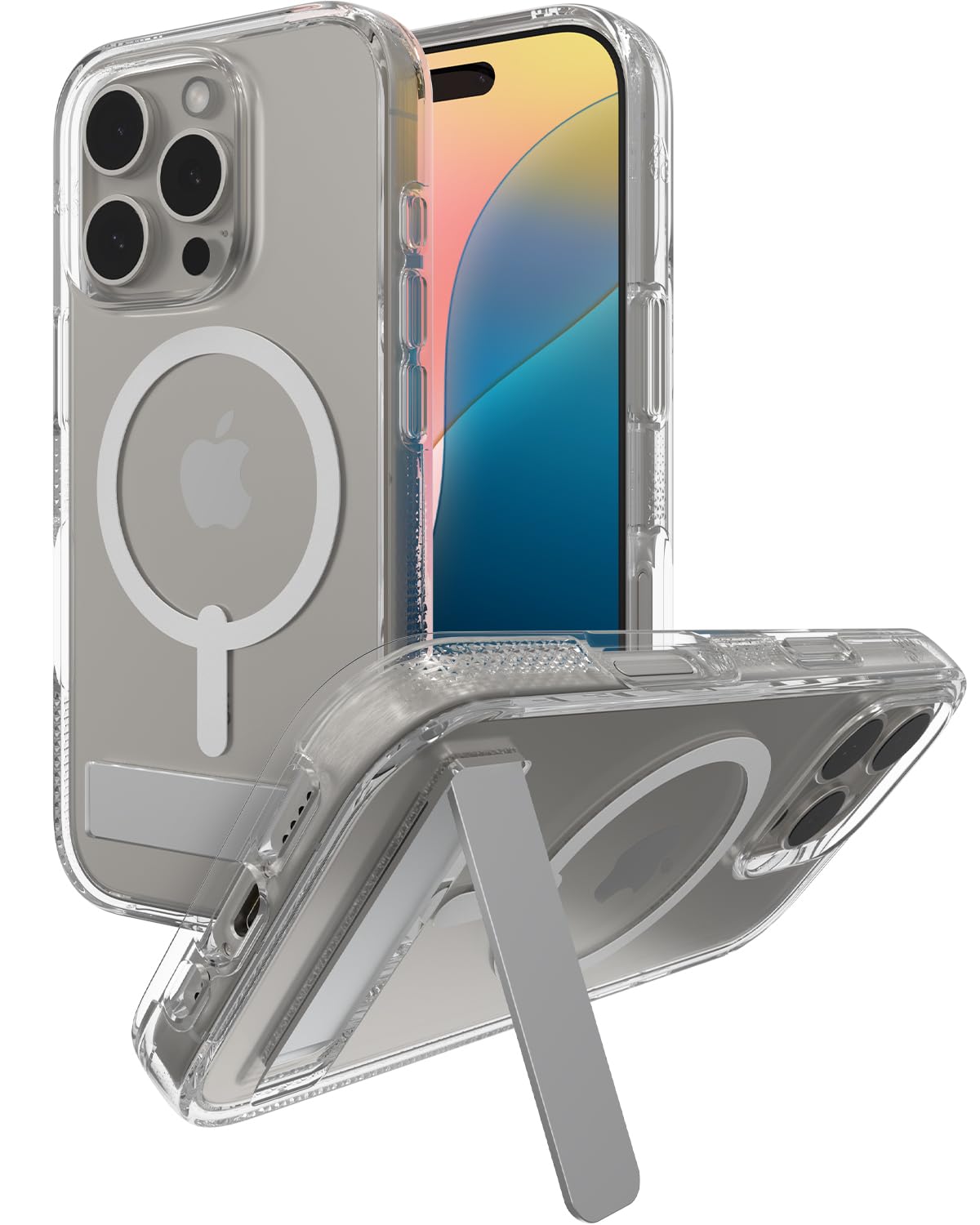 Foto 2 pulgar | Funda Zagg Crystal Palace Snap Con Soporte Para Iphone 16 Pro - Venta Internacional.