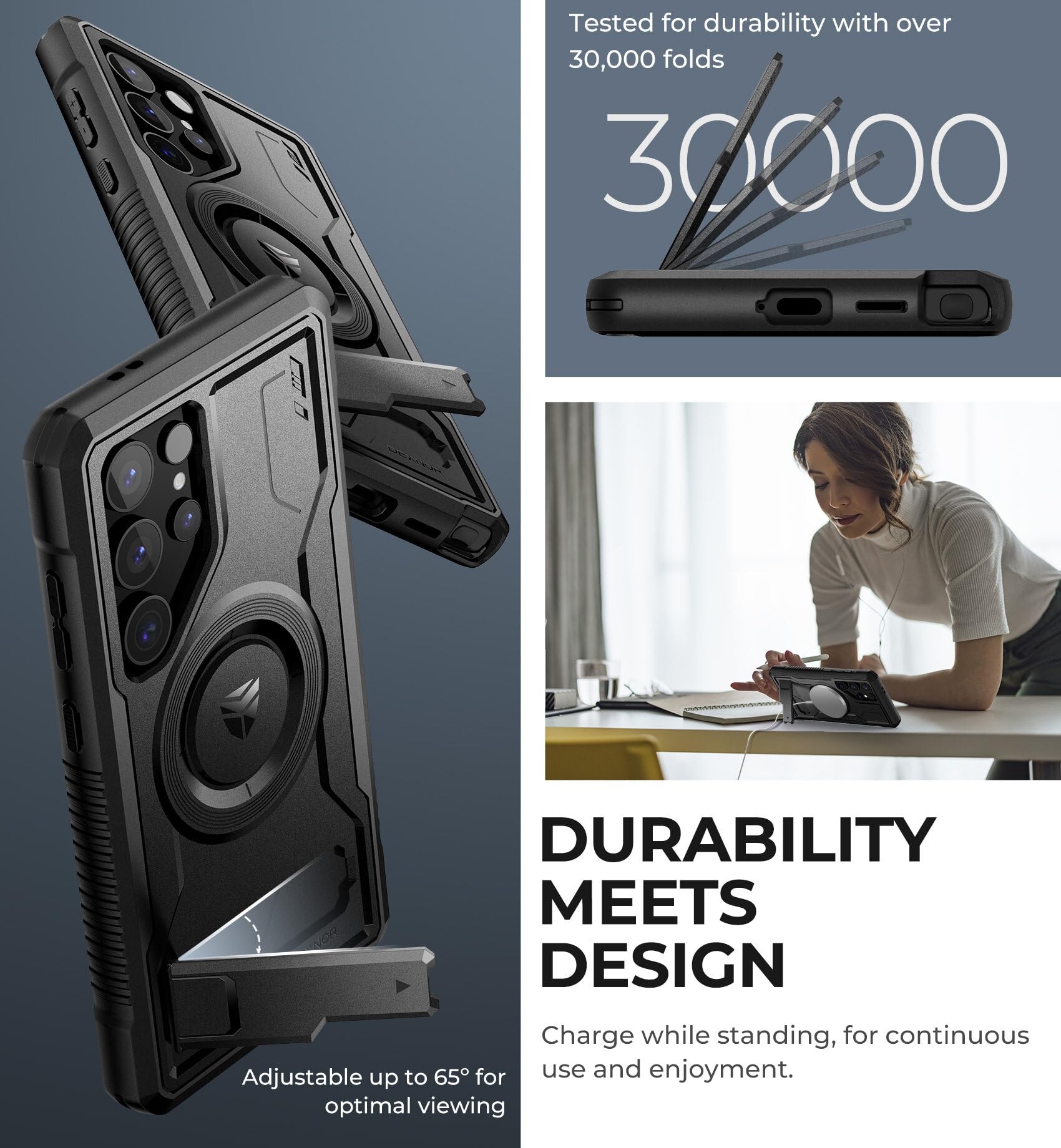 Foto 5 pulgar | Funda Magnética Dexnor Para Samsung Galaxy S24 Ultra Black - Venta Internacional.