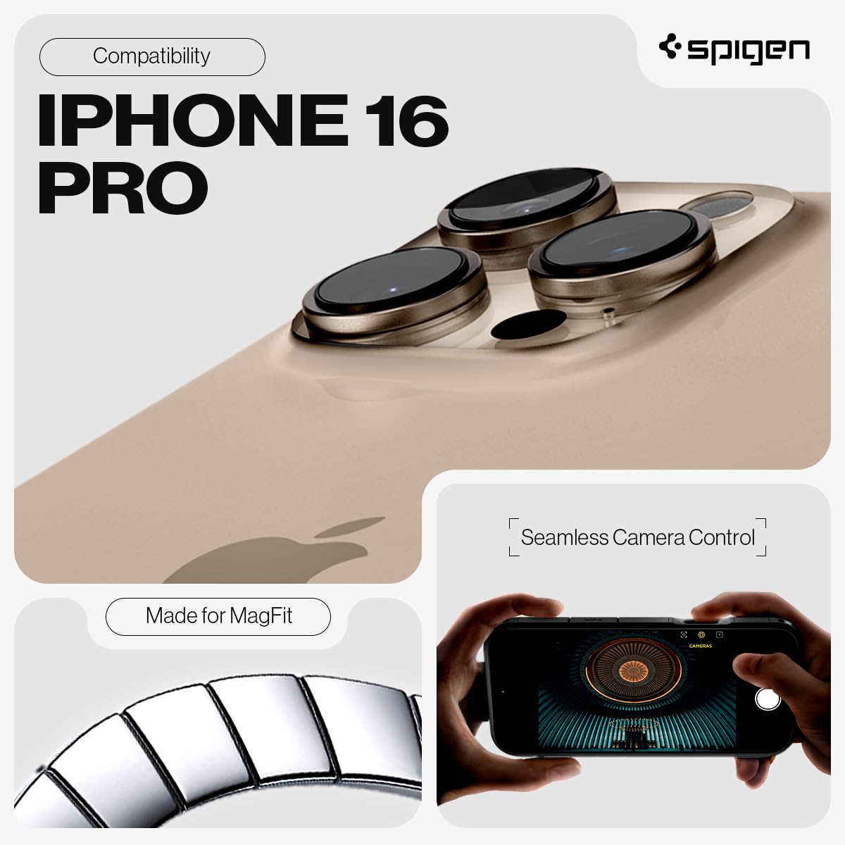 Foto 3 pulgar | Funda Spigen Tough Armor T Magfit Para Iphone 16 Pro, Color Negro - Venta Internacional.