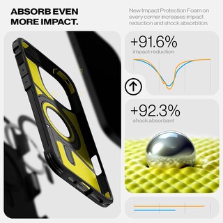 Foto 6 | Funda Spigen Tough Armor T Magfit Para Iphone 16 Pro, Color Negro - Venta Internacional.