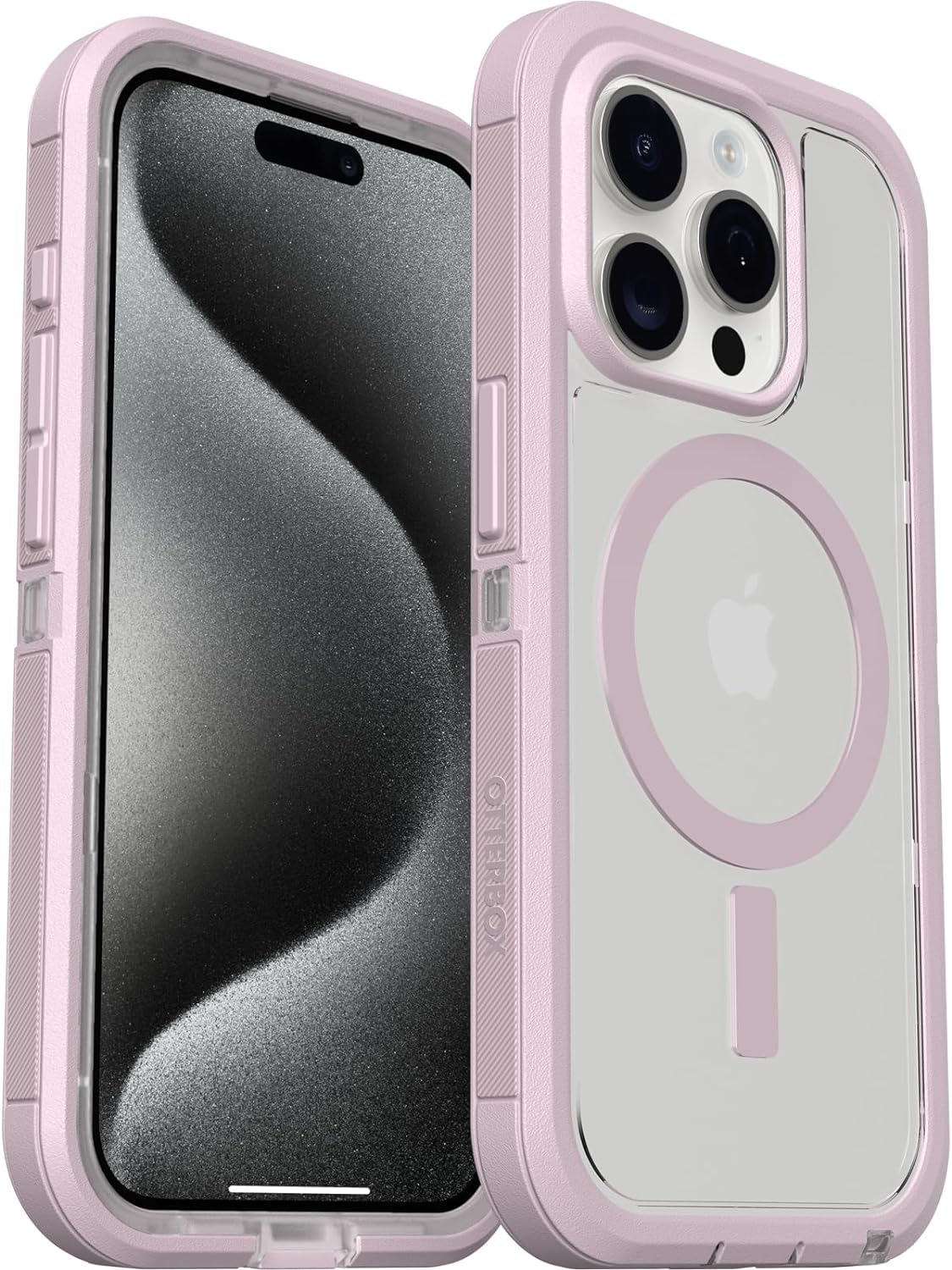 Foto 2 pulgar | Funda Otterbox Para Iphone 15 Pro Max Defender Xt, Transparente Y Rosa - Venta Internacional.