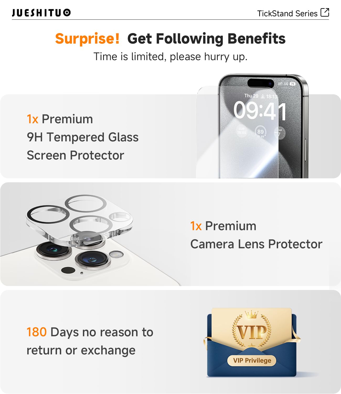 Foto 6 pulgar | Funda De Teléfono Jueshituo 3 En 1 Para Iphone 16 Pro Con Accesorios - Venta Internacional.